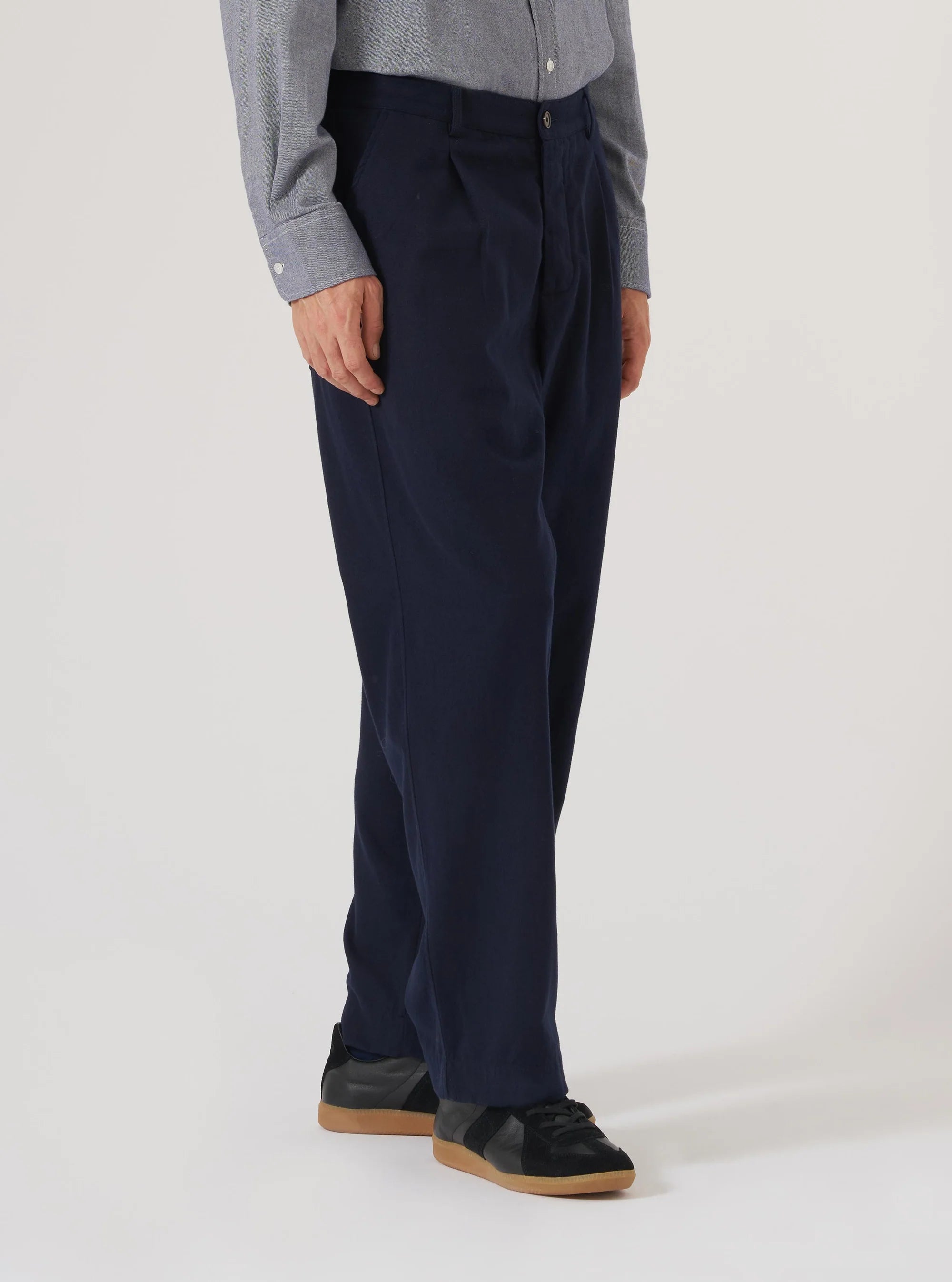 Brushed Moleskin Duke Pant - Navy