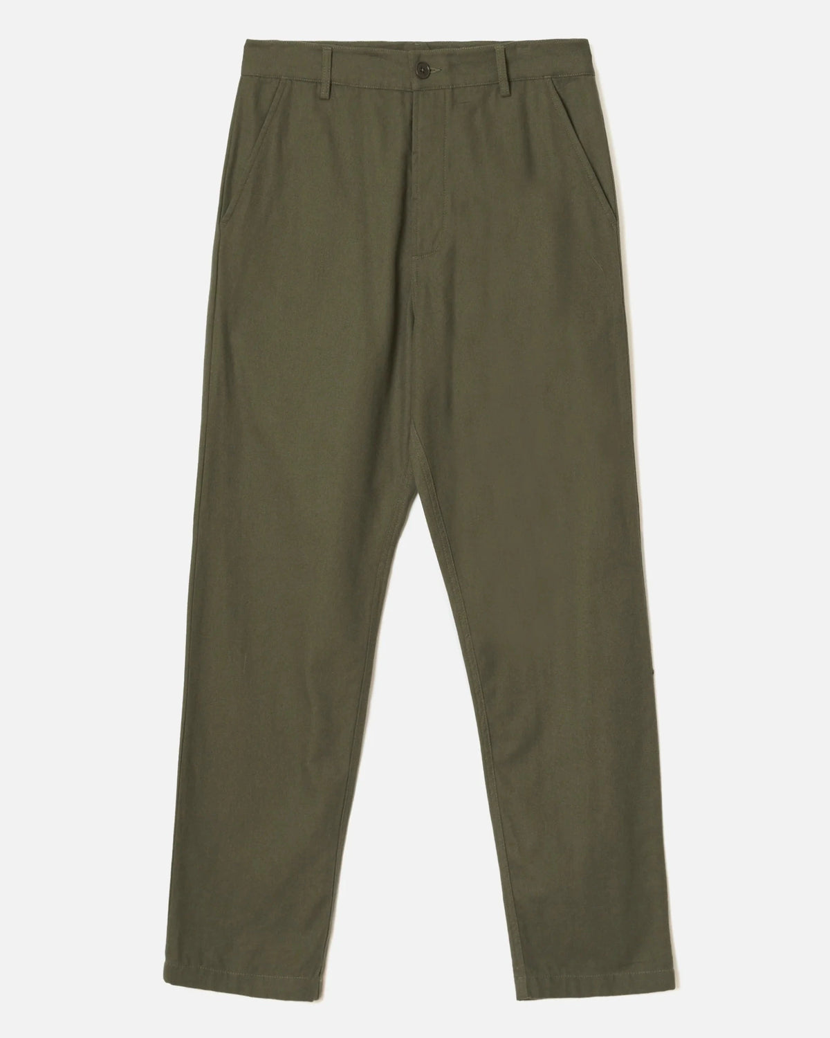 Brushed Moleskin Military Chino -  Olive