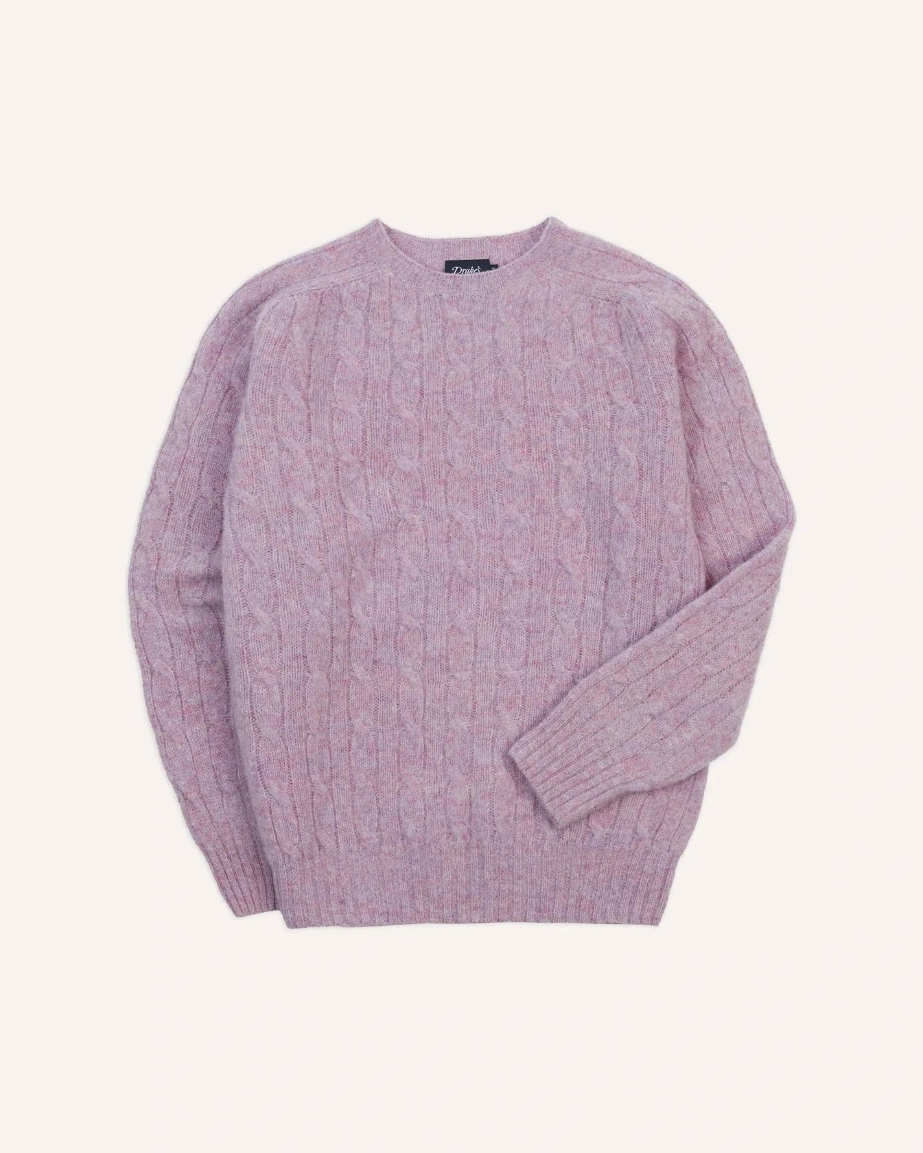Brushed Shetland Cable - Lilac (Sweetpea)