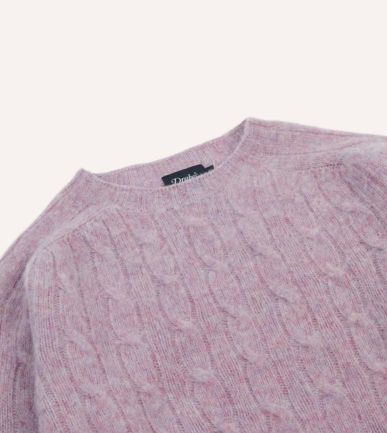 Brushed Shetland Cable - Lilac (Sweetpea)