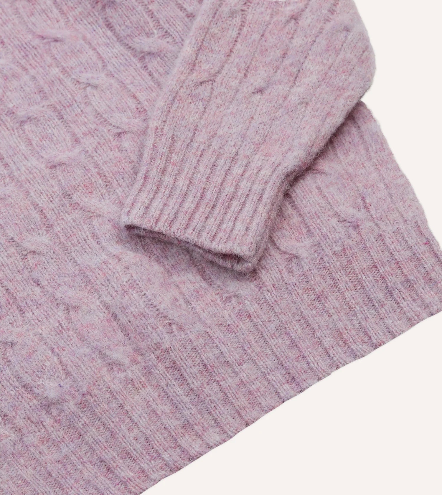 Brushed Shetland Cable - Lilac (Sweetpea)