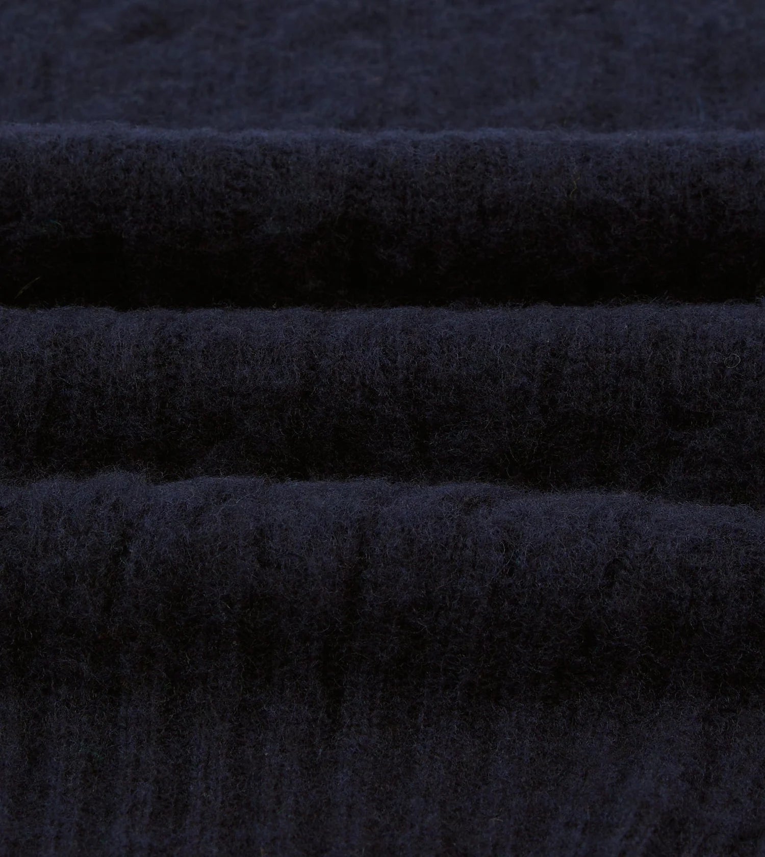 Brushed Shetland Cable Jumper - Navy