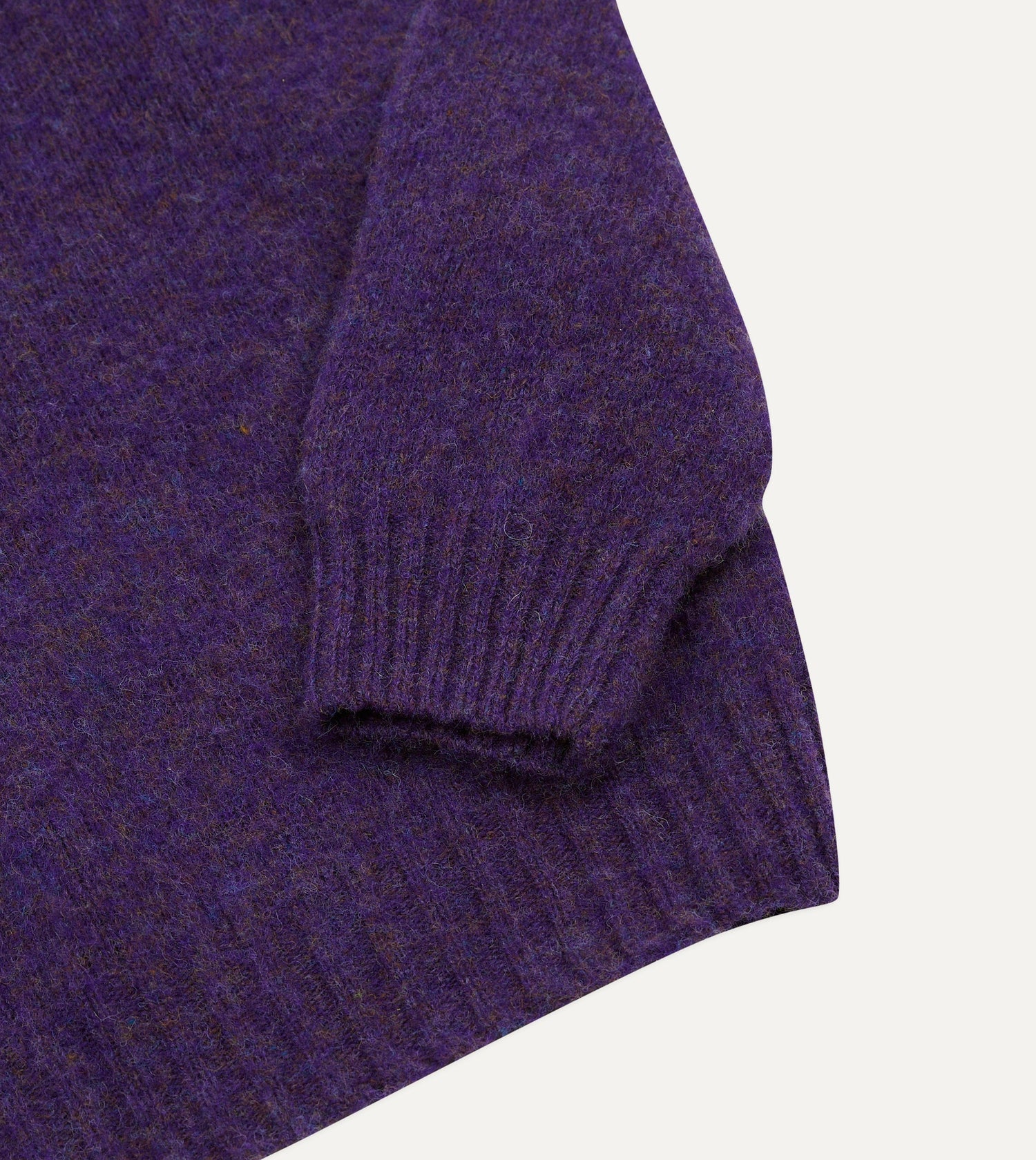 Brushed Shetland Crew Neck Jumper - Lavender