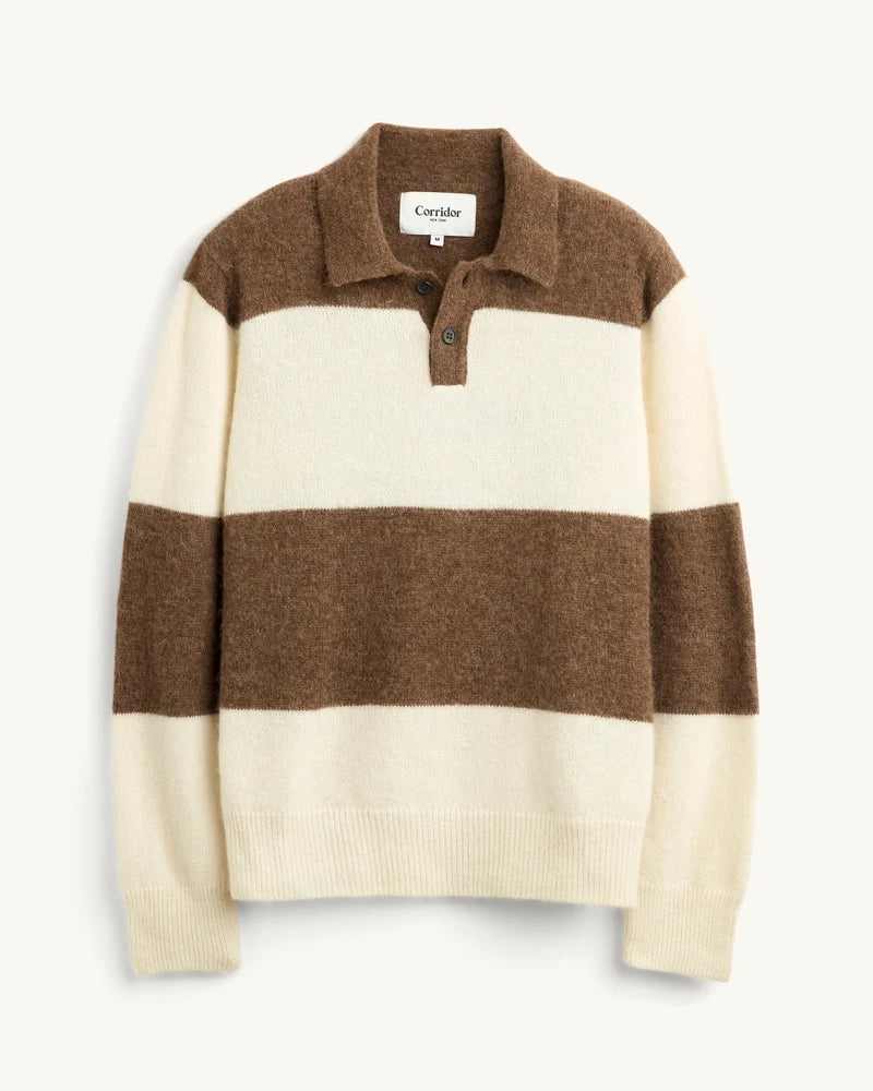 Brushed Knit Rugby - Natural