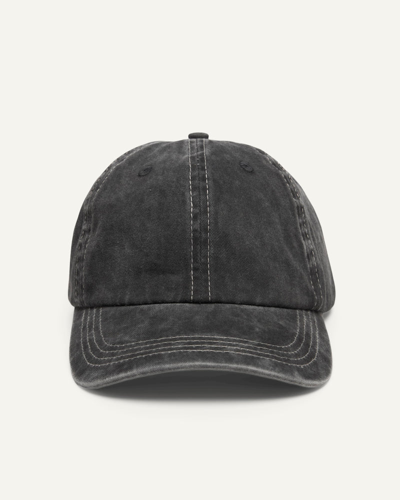 Garment Washed Cap - Black