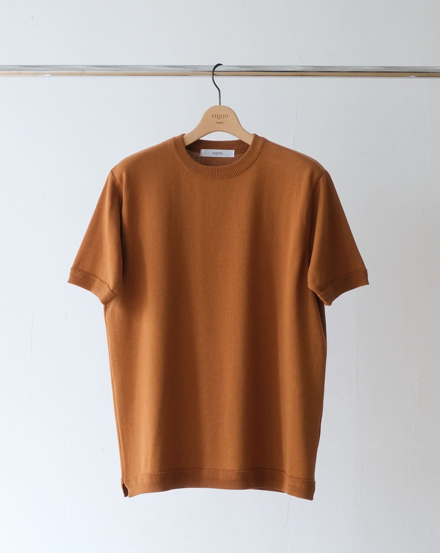 C/N Knit T-Shirt - Brown Gold