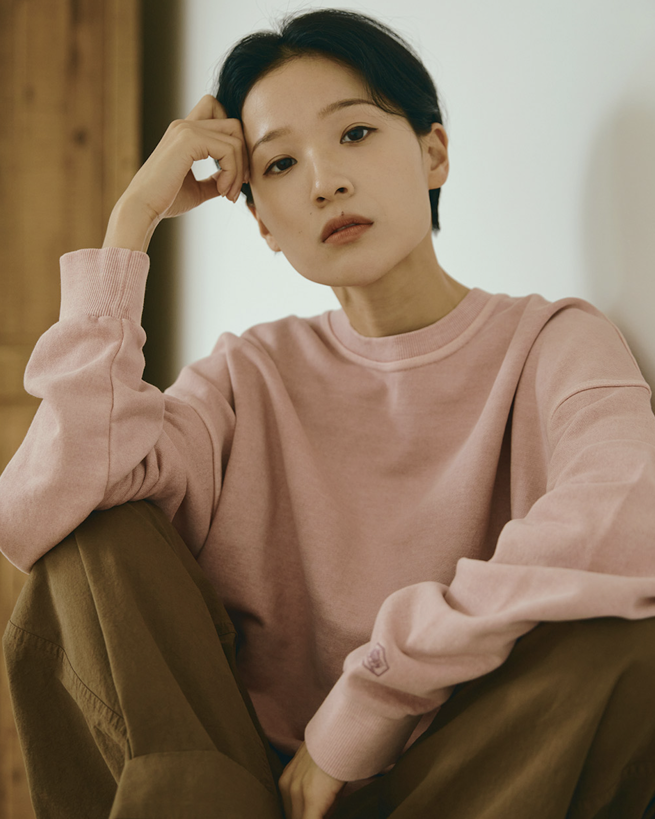 Pigment Sweat Shirt - Dusty Pink