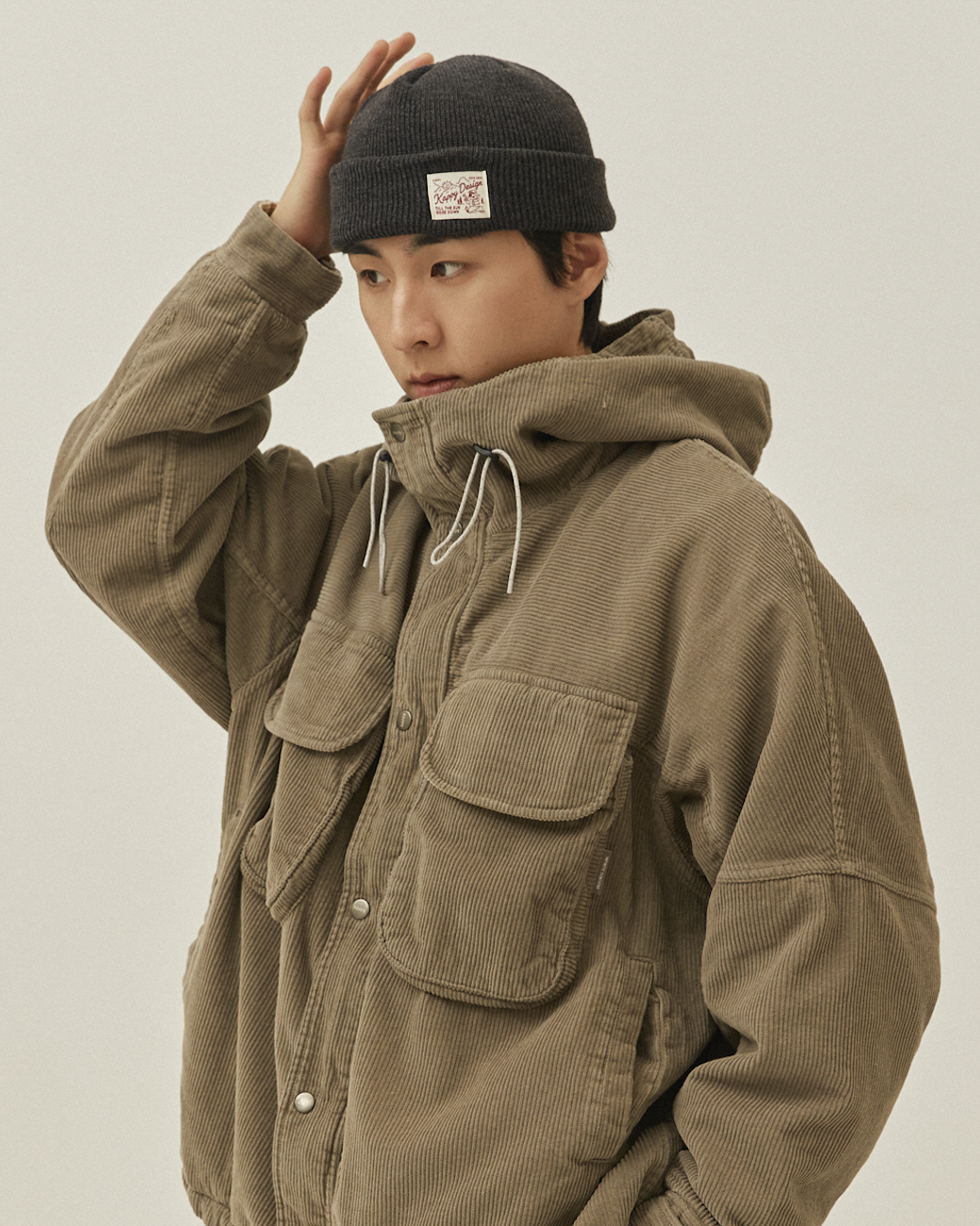 Kappy Bear Beanie - Dark Gray