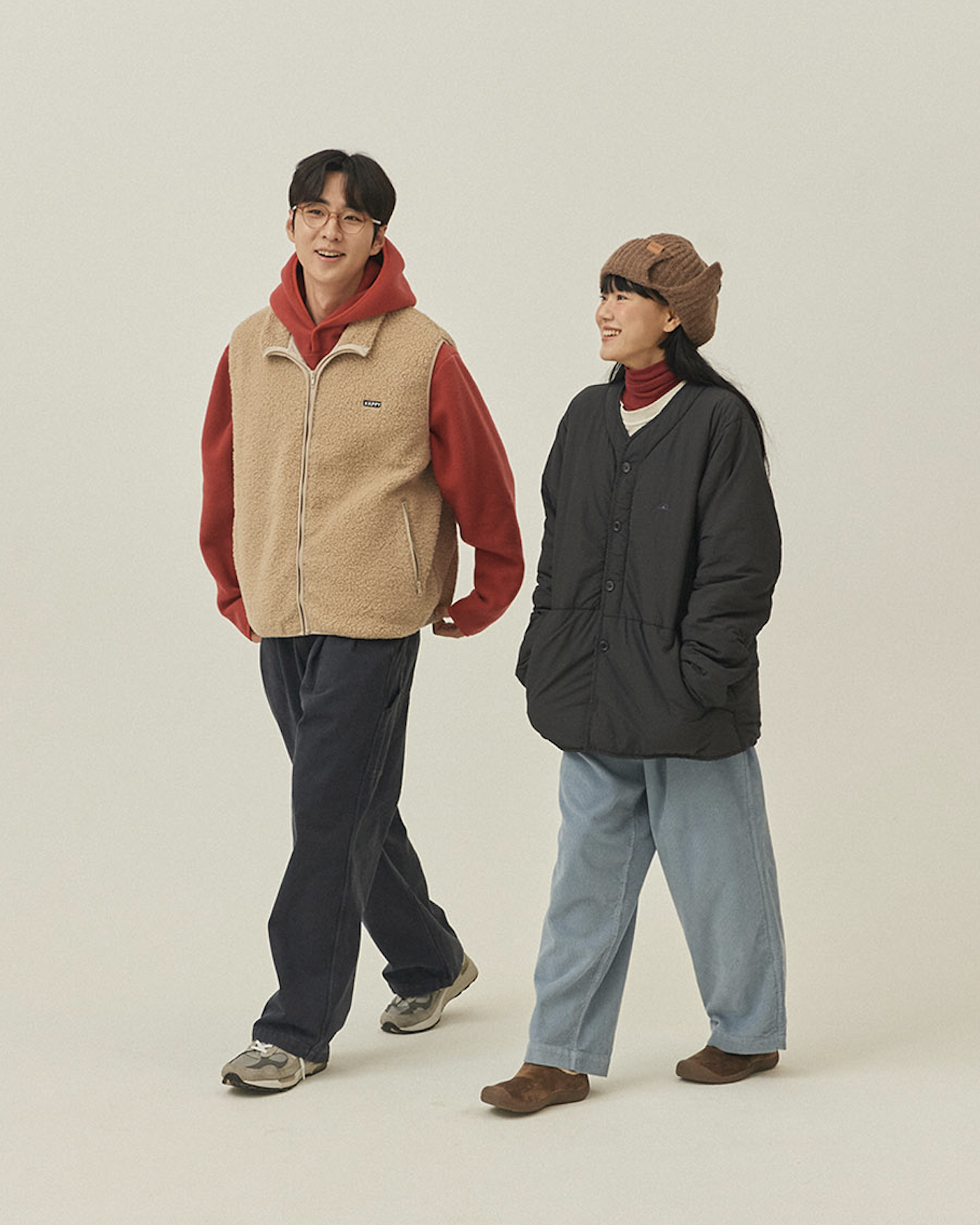 Fleece Zipper Vest - Oatmeal