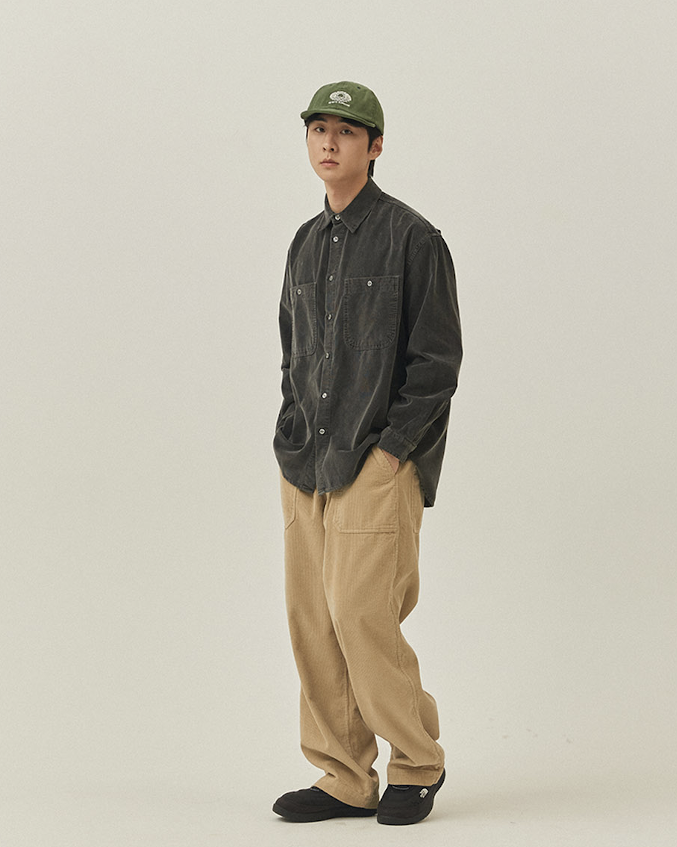 Pigment Corduroy Shirt - Dark Gray