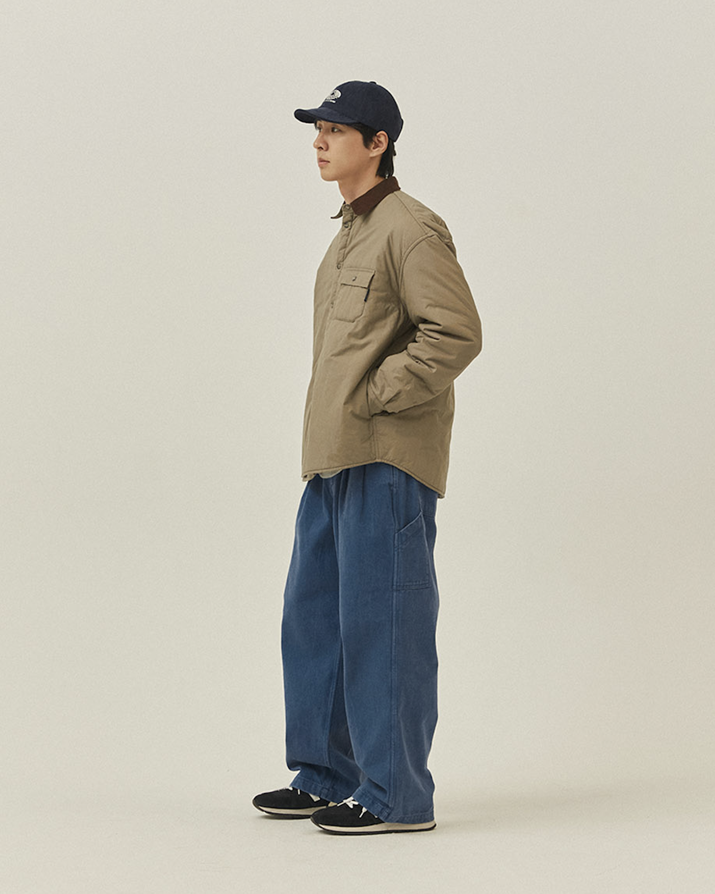 Padding Shirt Jacket -Beige