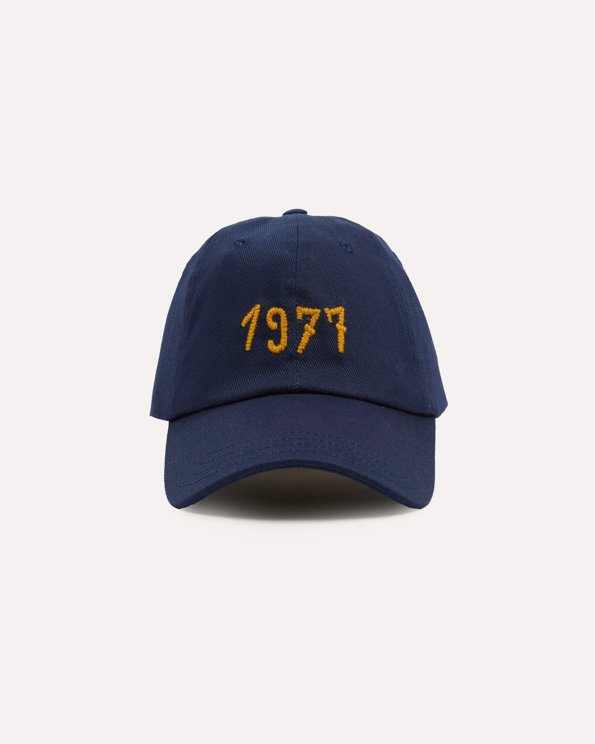 Chainstitch '1977' Cotton Twill Baseball Cap - Navy