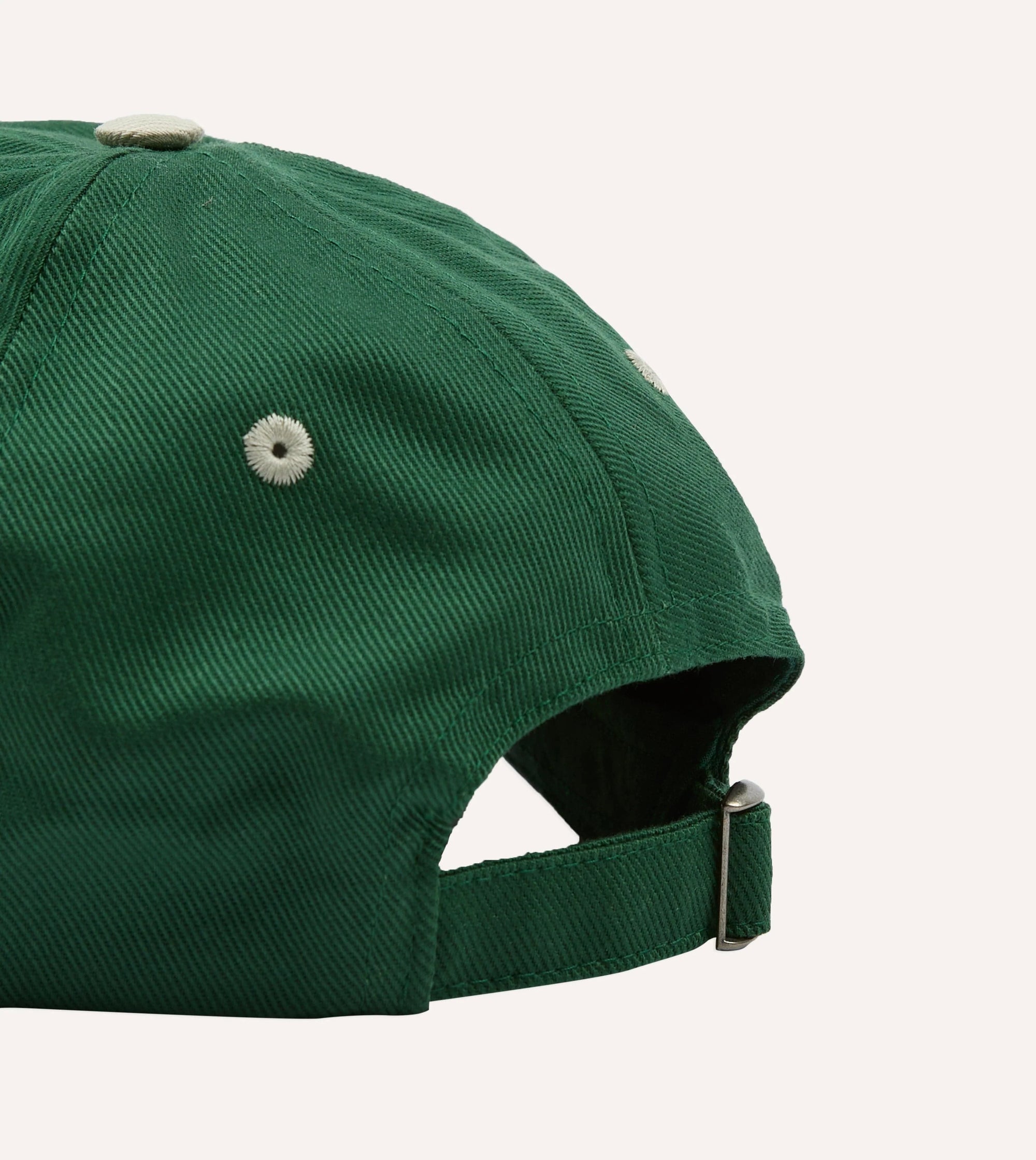 Charivari Twill Baseball Cap - Green & Ecru