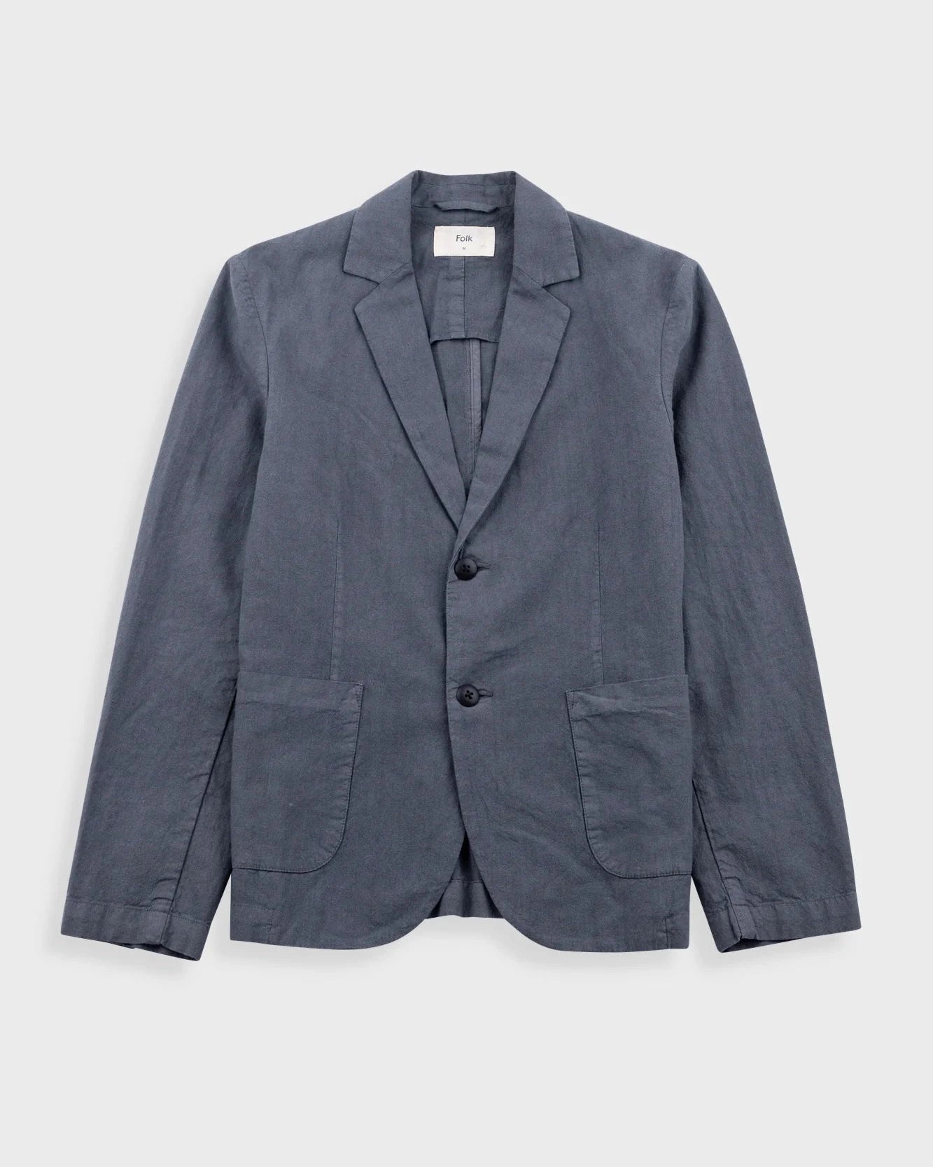 Cotton Linen Blazer - Charcoal