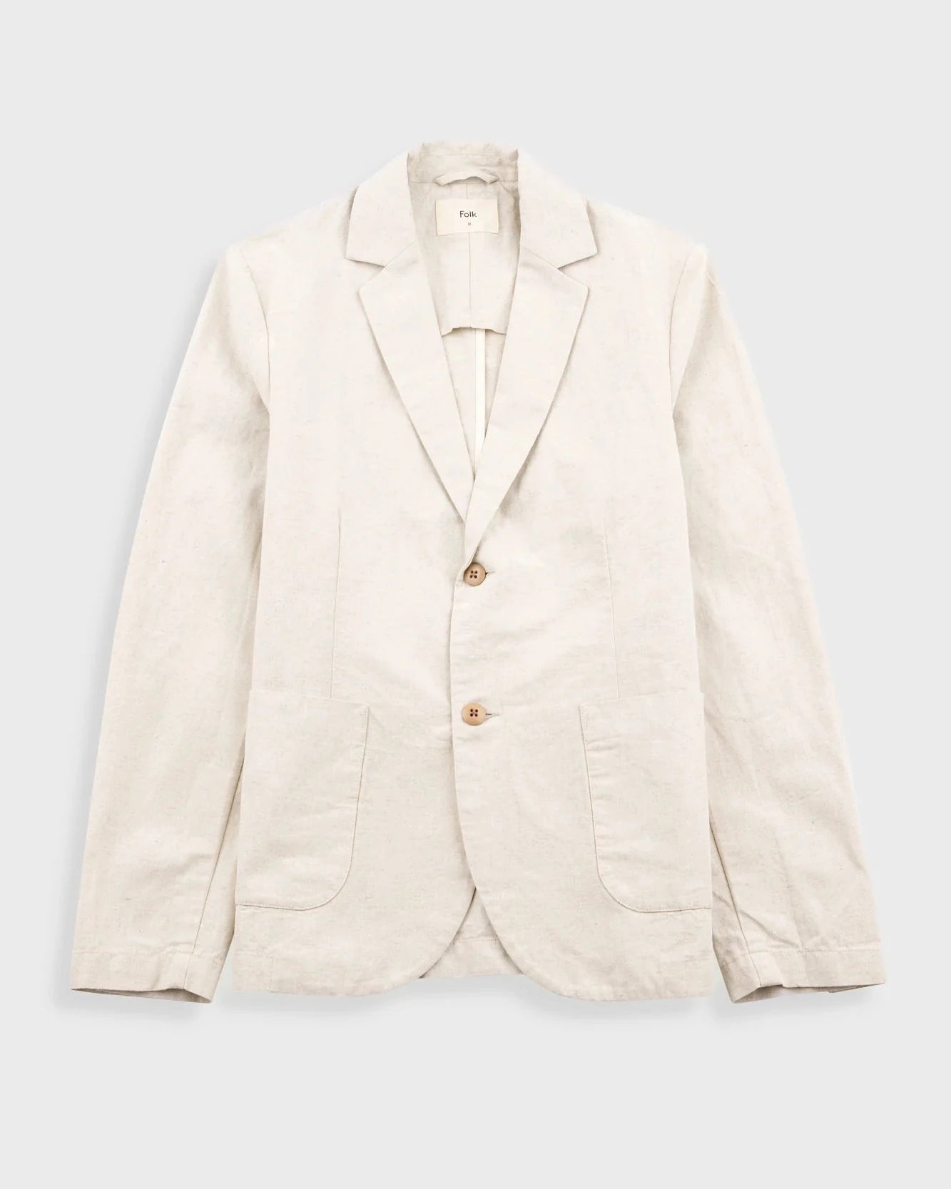 Cotton Linen Blazer - Natural Linen Cotton Canvas