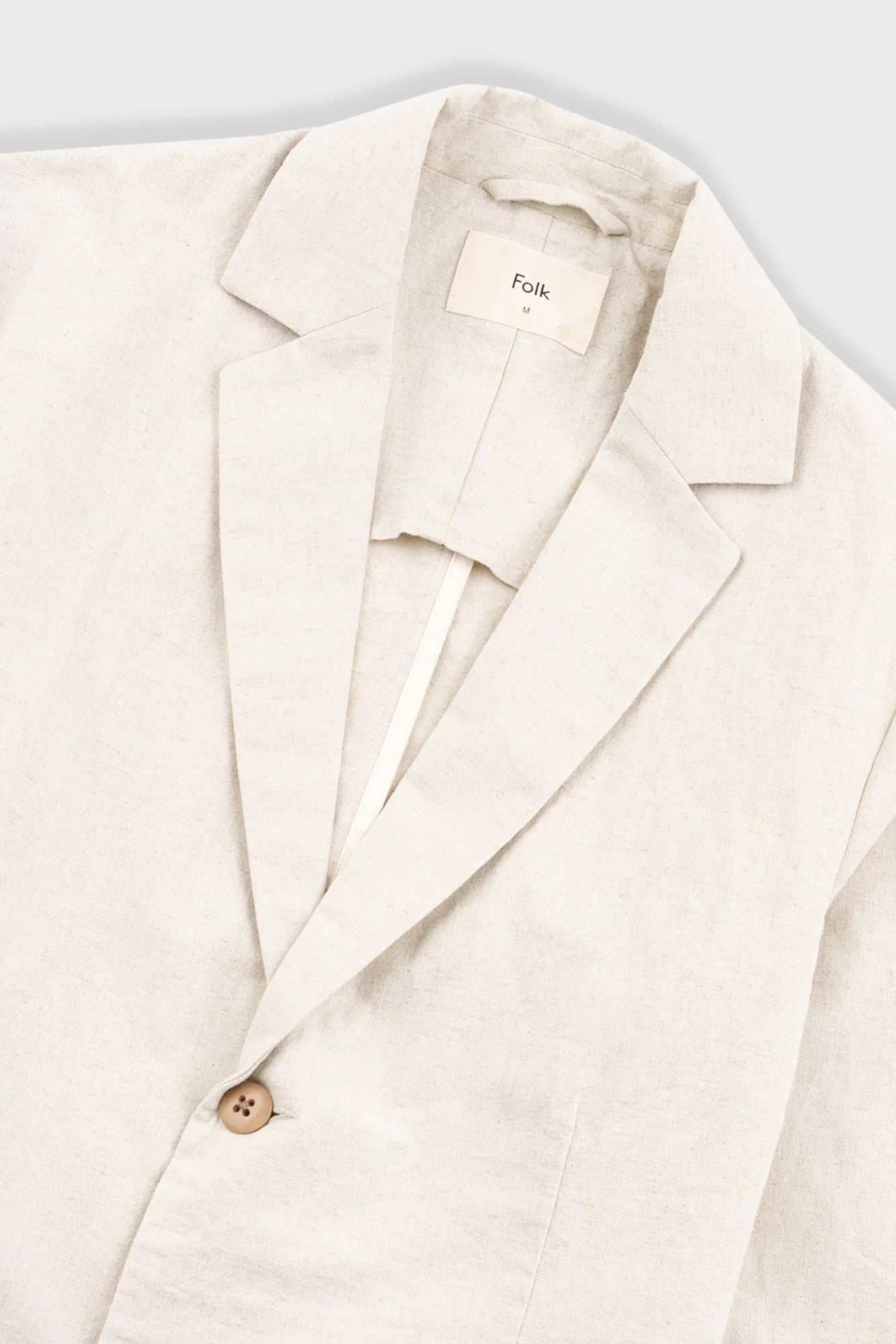 Cotton Linen Blazer - Natural Linen Cotton Canvas