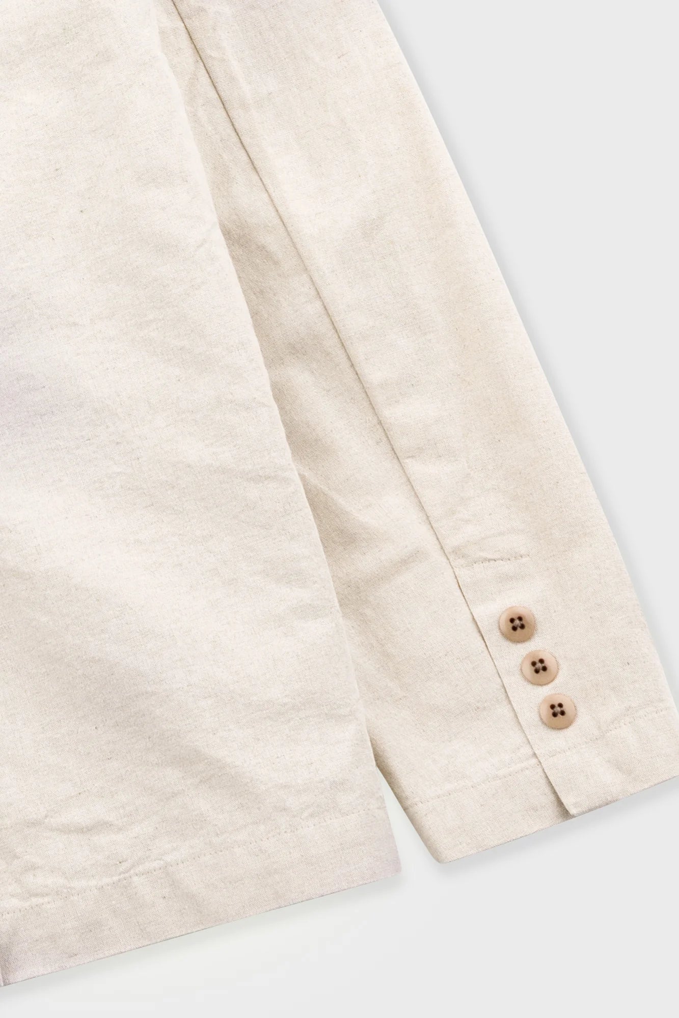 Cotton Linen Blazer - Natural Linen Cotton Canvas
