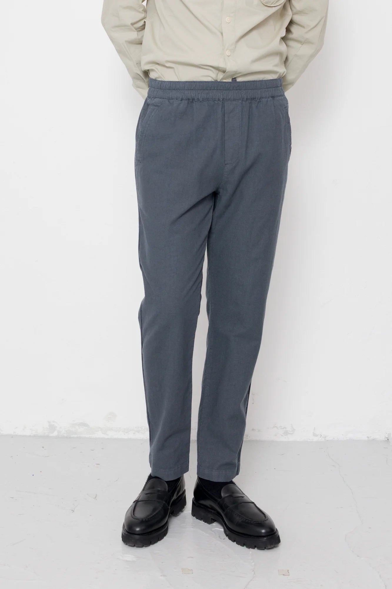 Cotton Linen Trouser - Charcoal