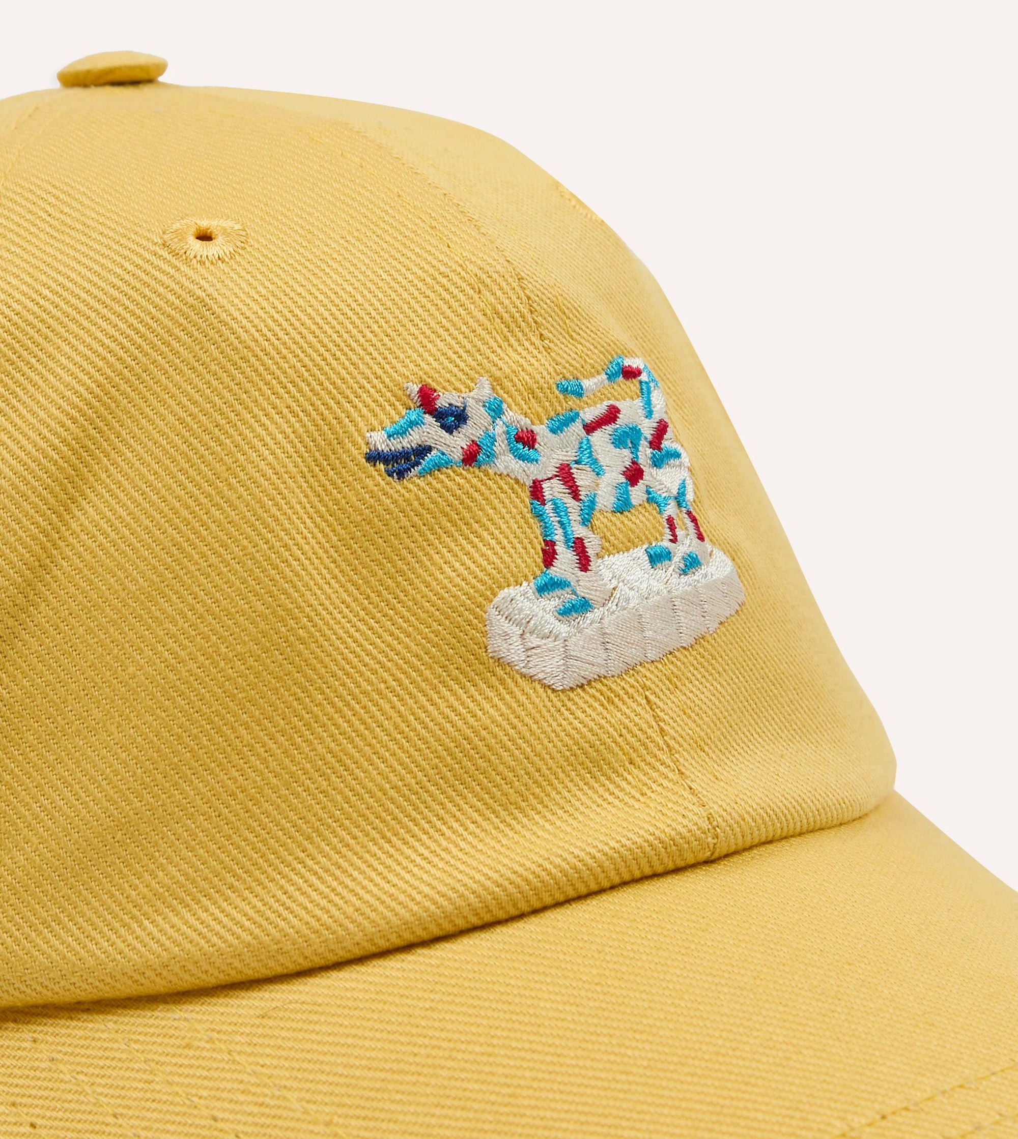 Cow Figurine Twill Baseball Cap - Mustard