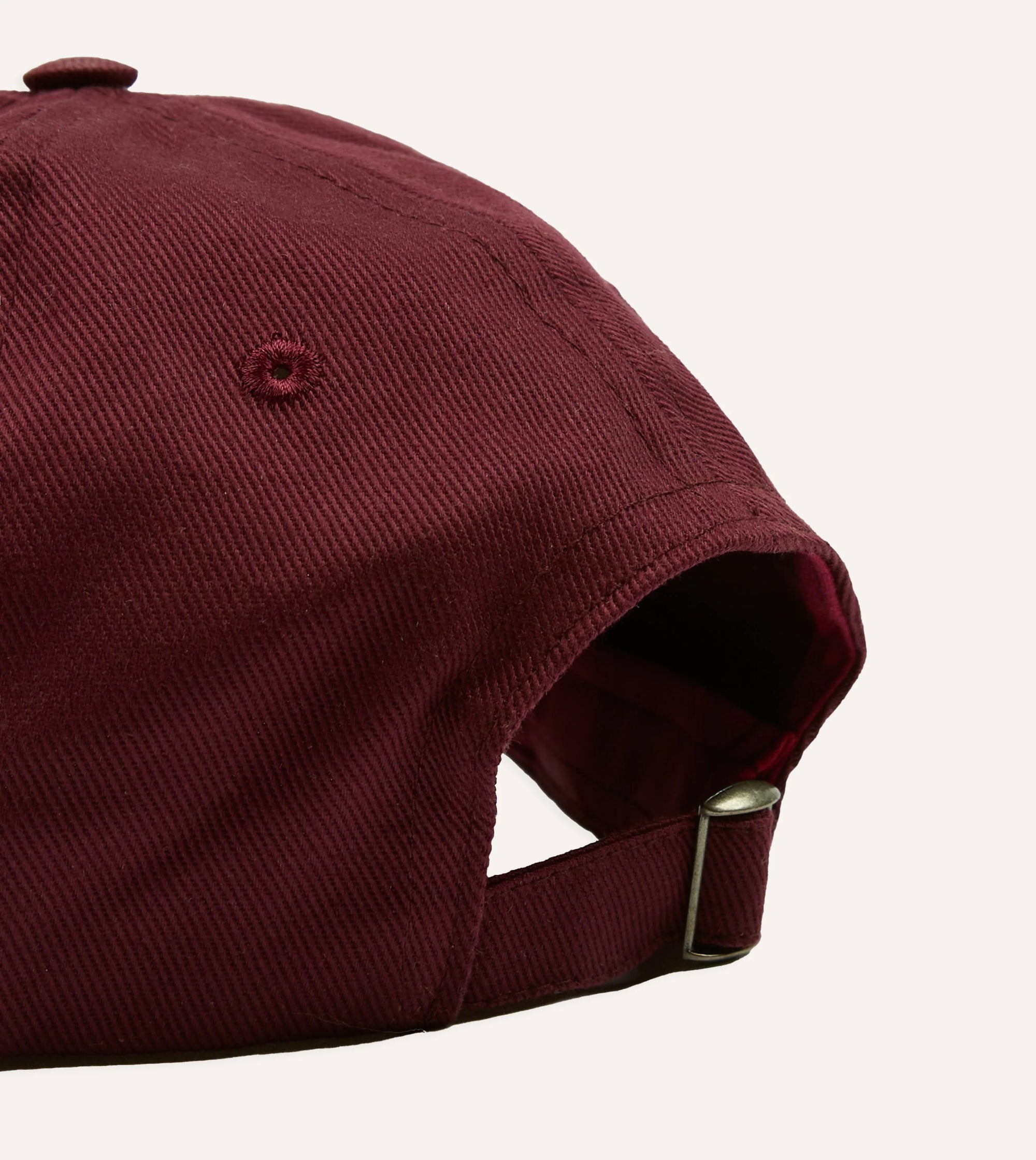 'D Duck' Cotton Twill Baseball Cap - Burgundy