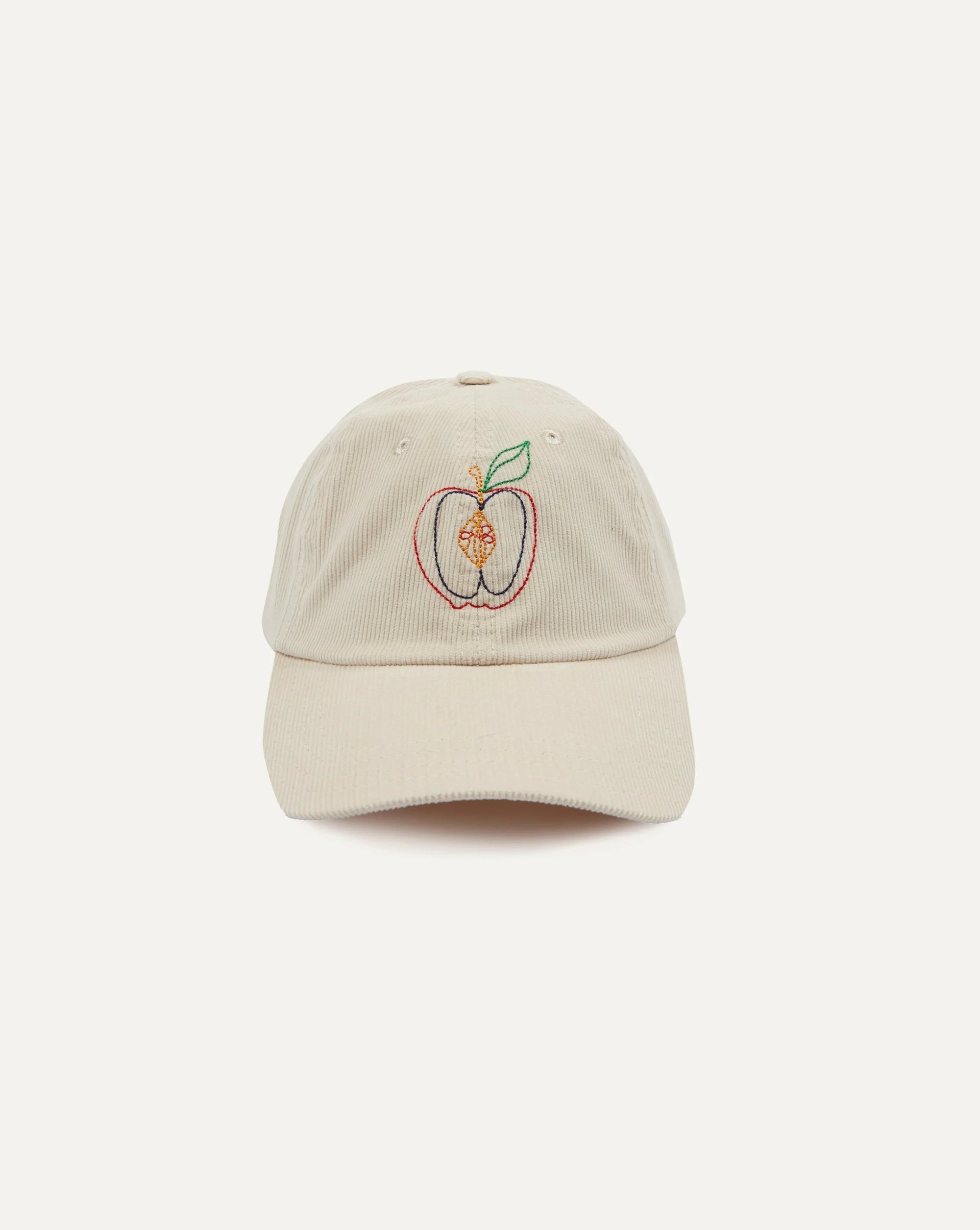 Chain-stitched Apple Baseball Cap - White