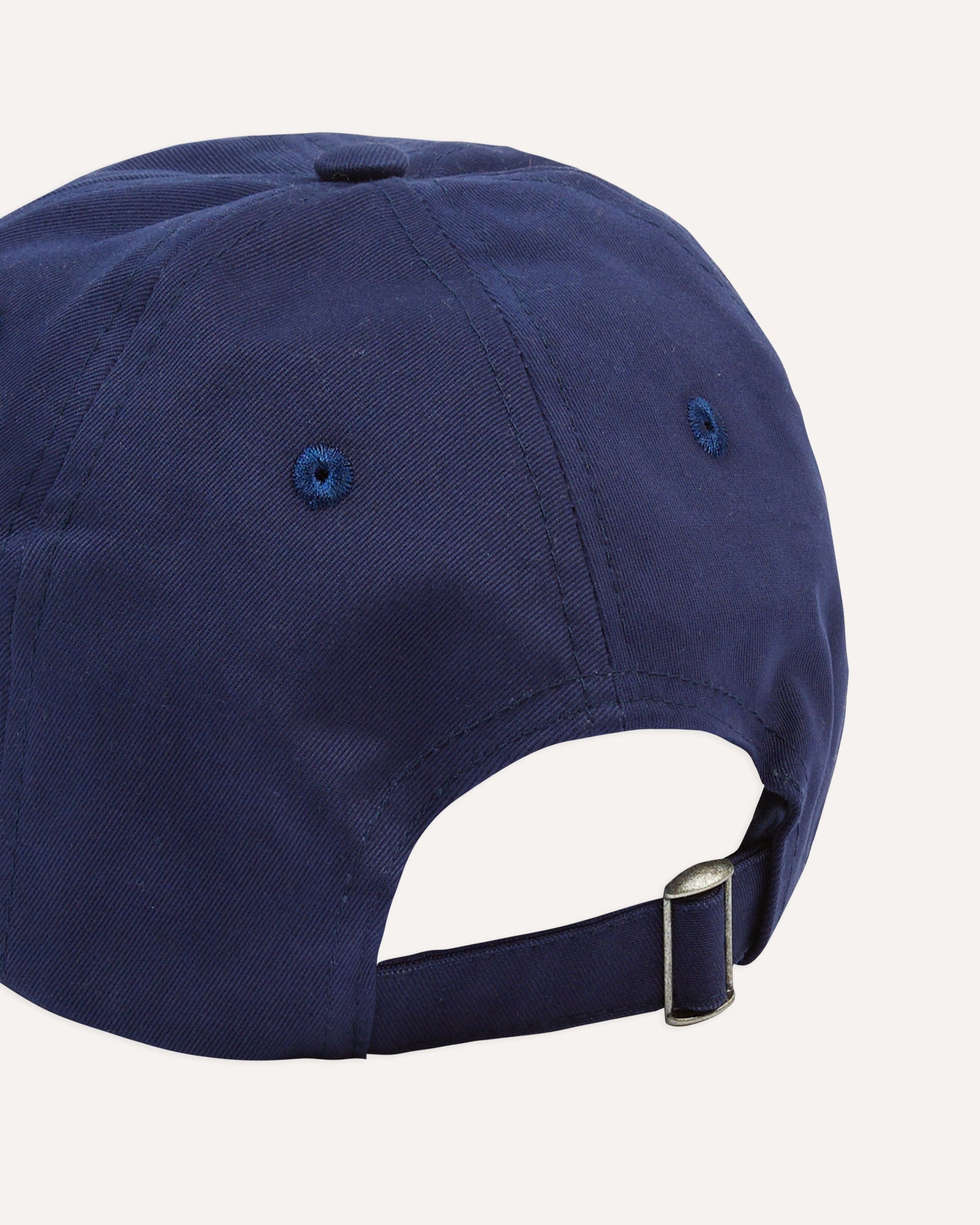 Chainstitch 'D' Cotton Twill Baseball Cap - Navy