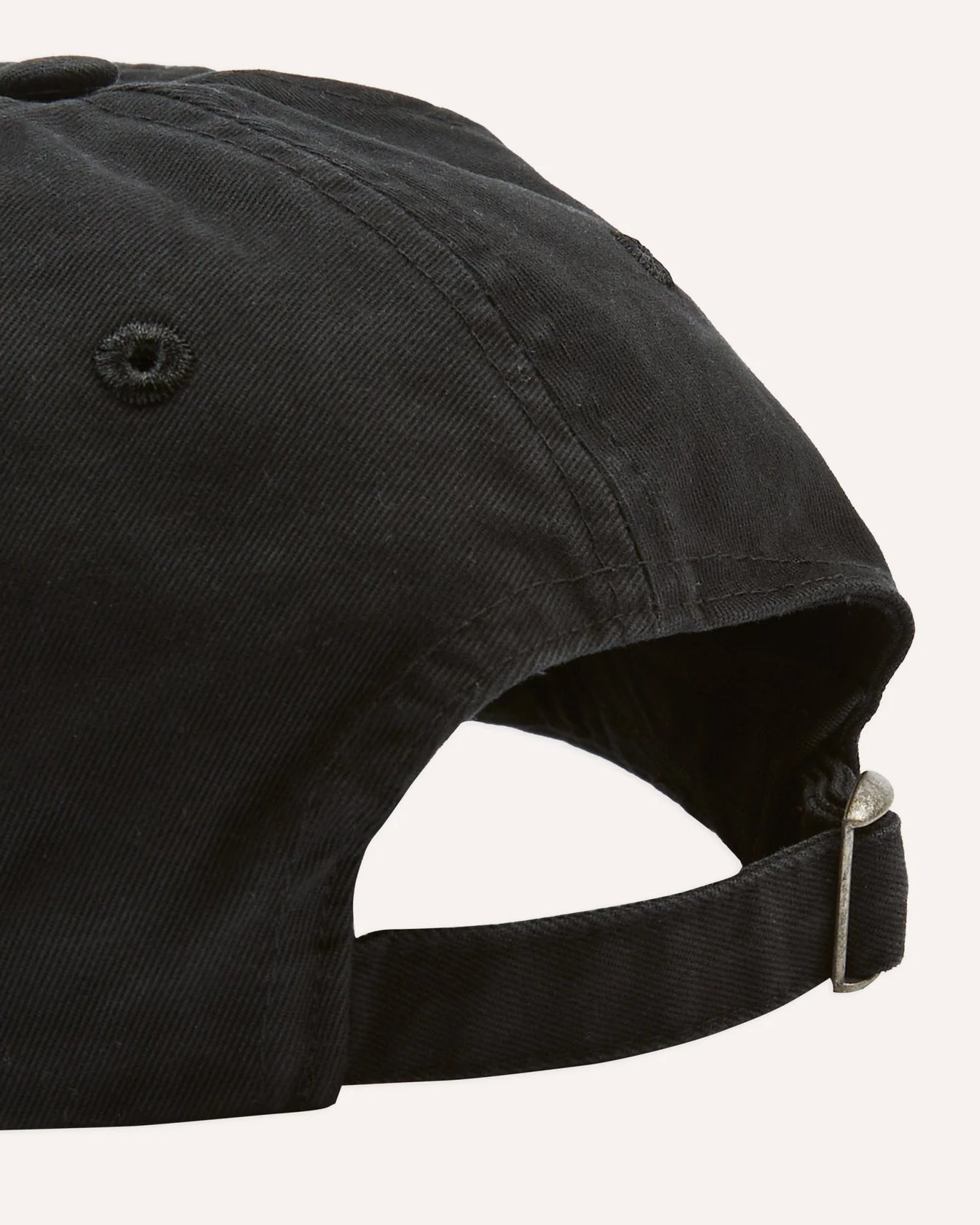 Horseshoe Cotton Twill Baseball Cap - Black