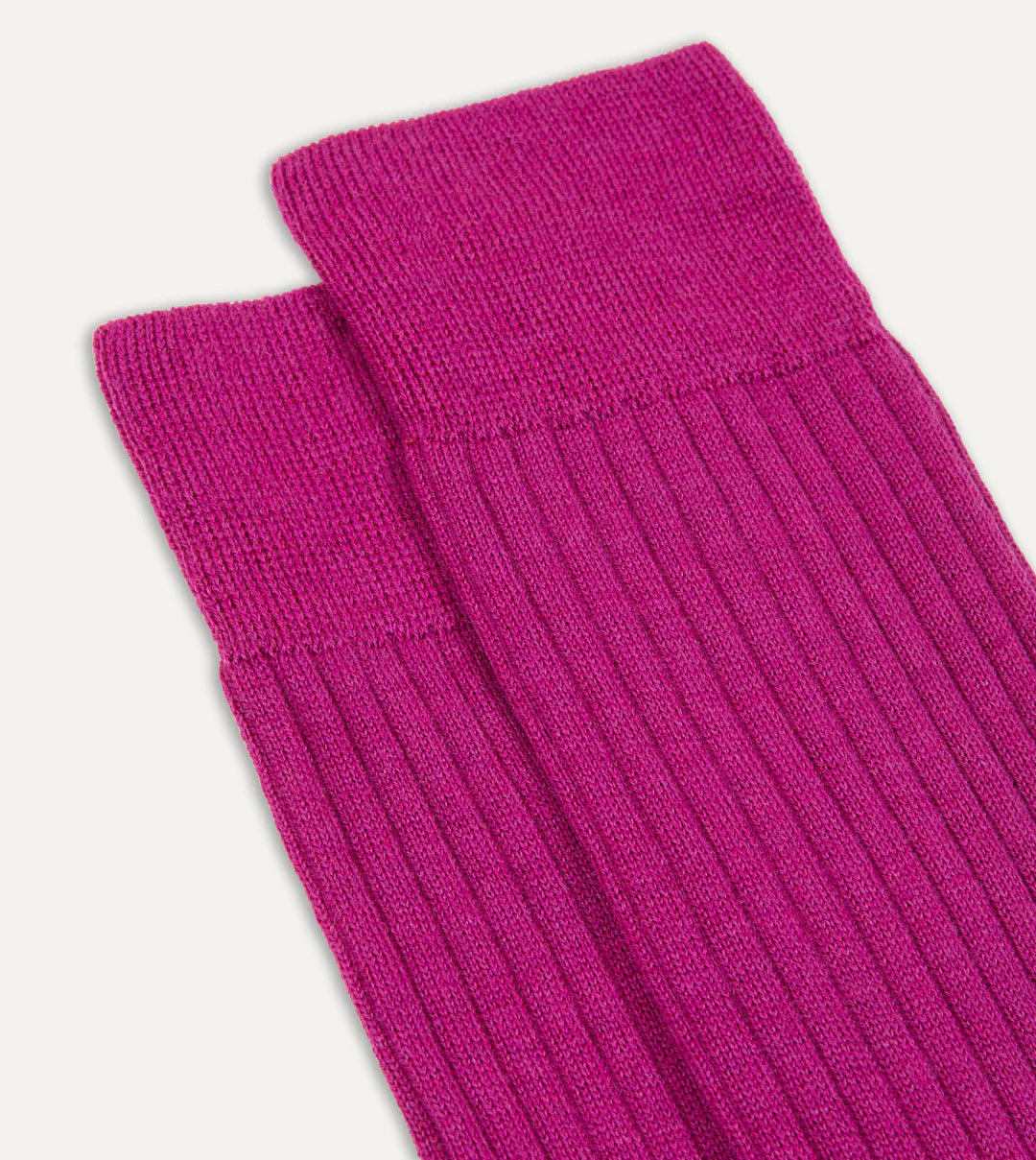 Wool Mid-Calf Socks - Magenta