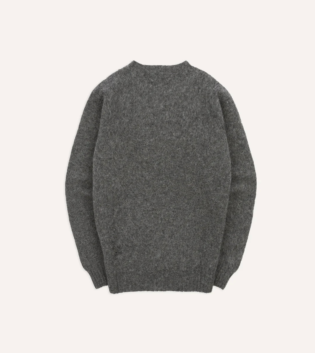 Brushed Shetland Crew Neck Jumper - Charcoal