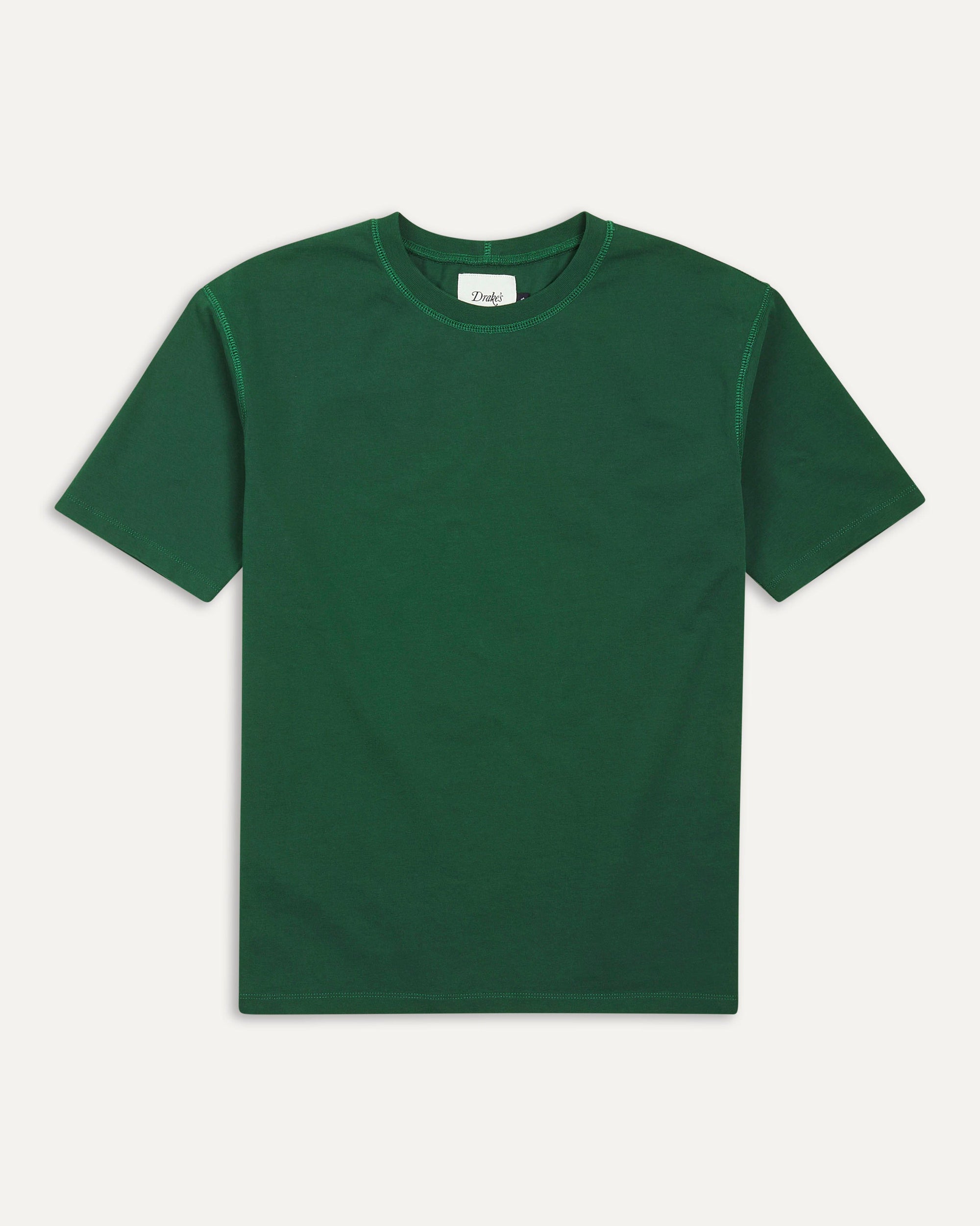 Cotton Crew Neck Hiking T-Shirt - Forest Green