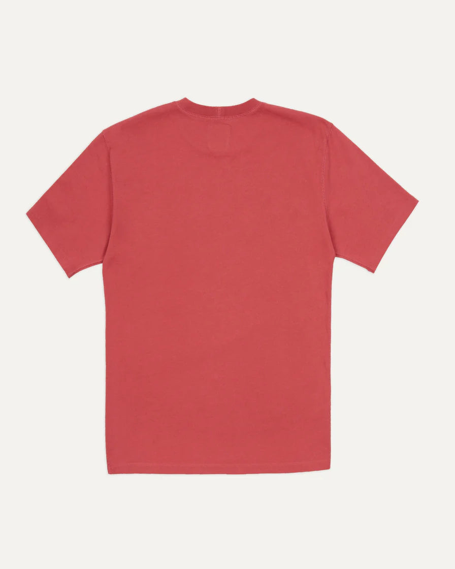 Crew Neck Hiking T-Shirt - Coral Cotton