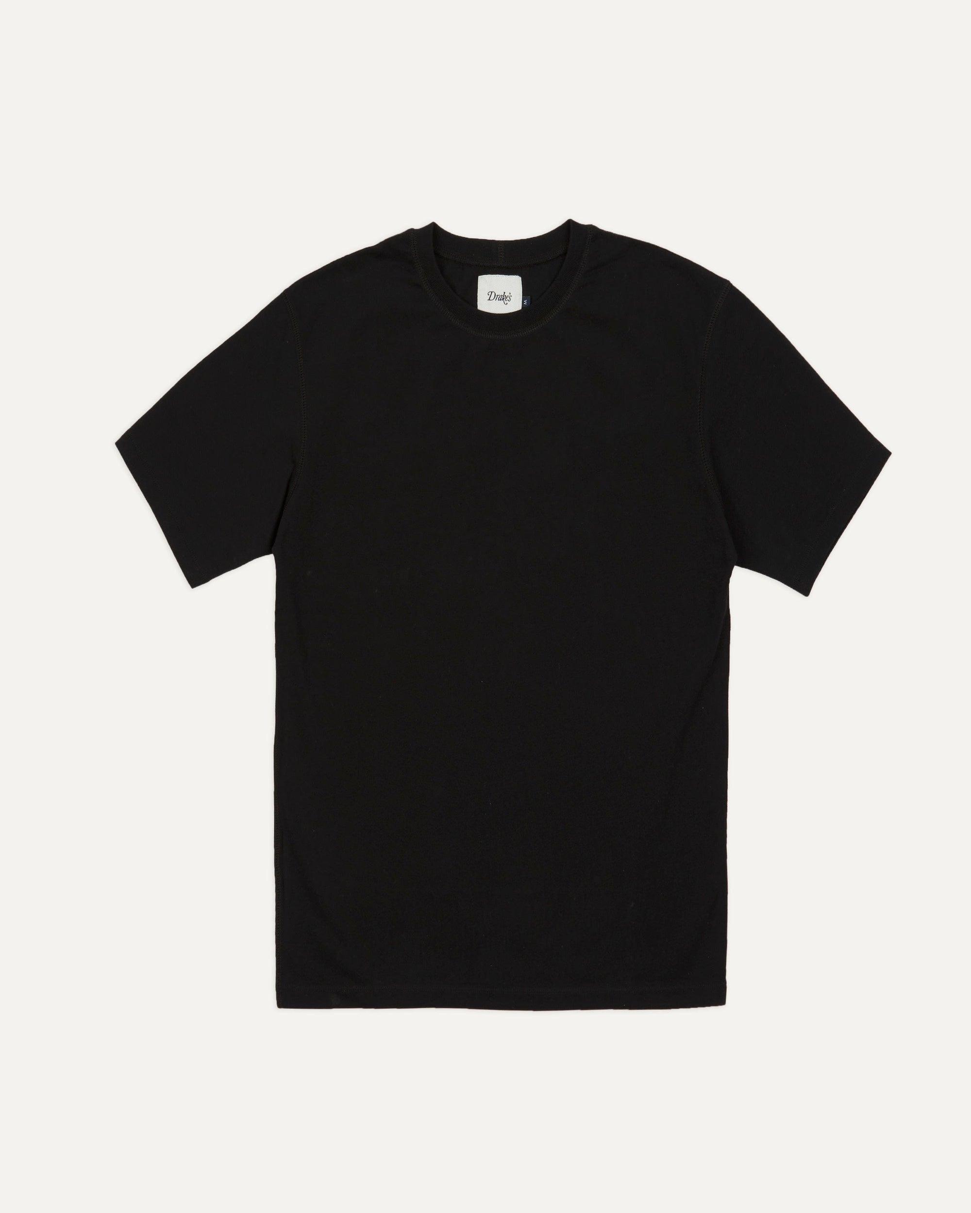 Cotton Crew Neck Hiking T-Shirt - Black