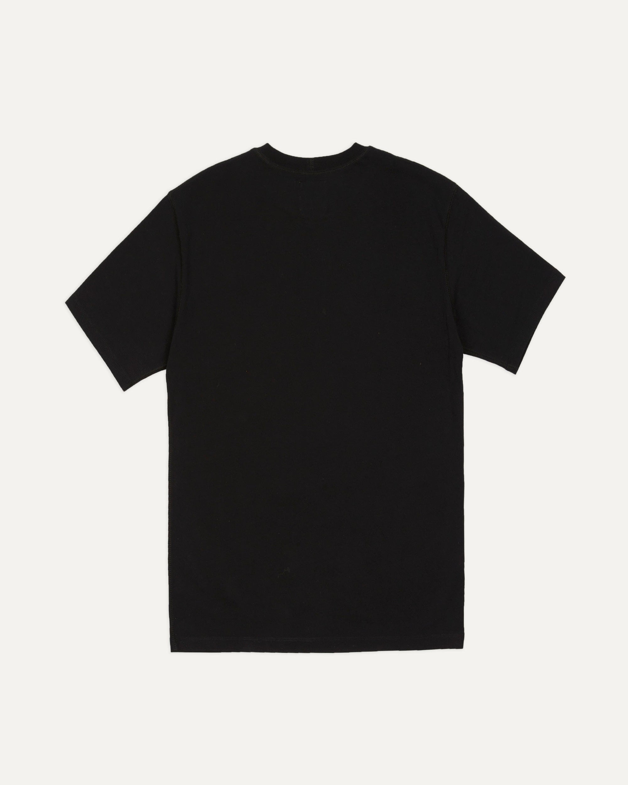 Cotton Crew Neck Hiking T-Shirt - Black