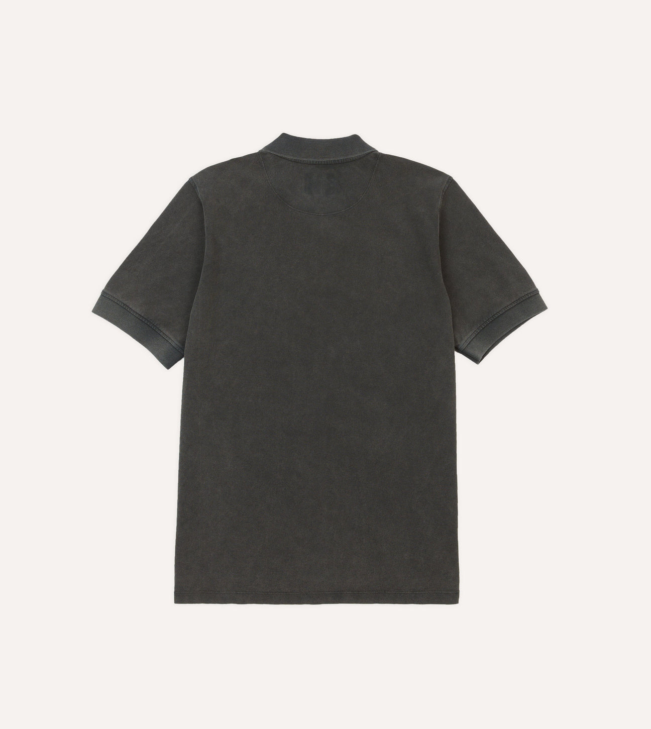 Piqué Cotton Polo Shirt - Washed Black