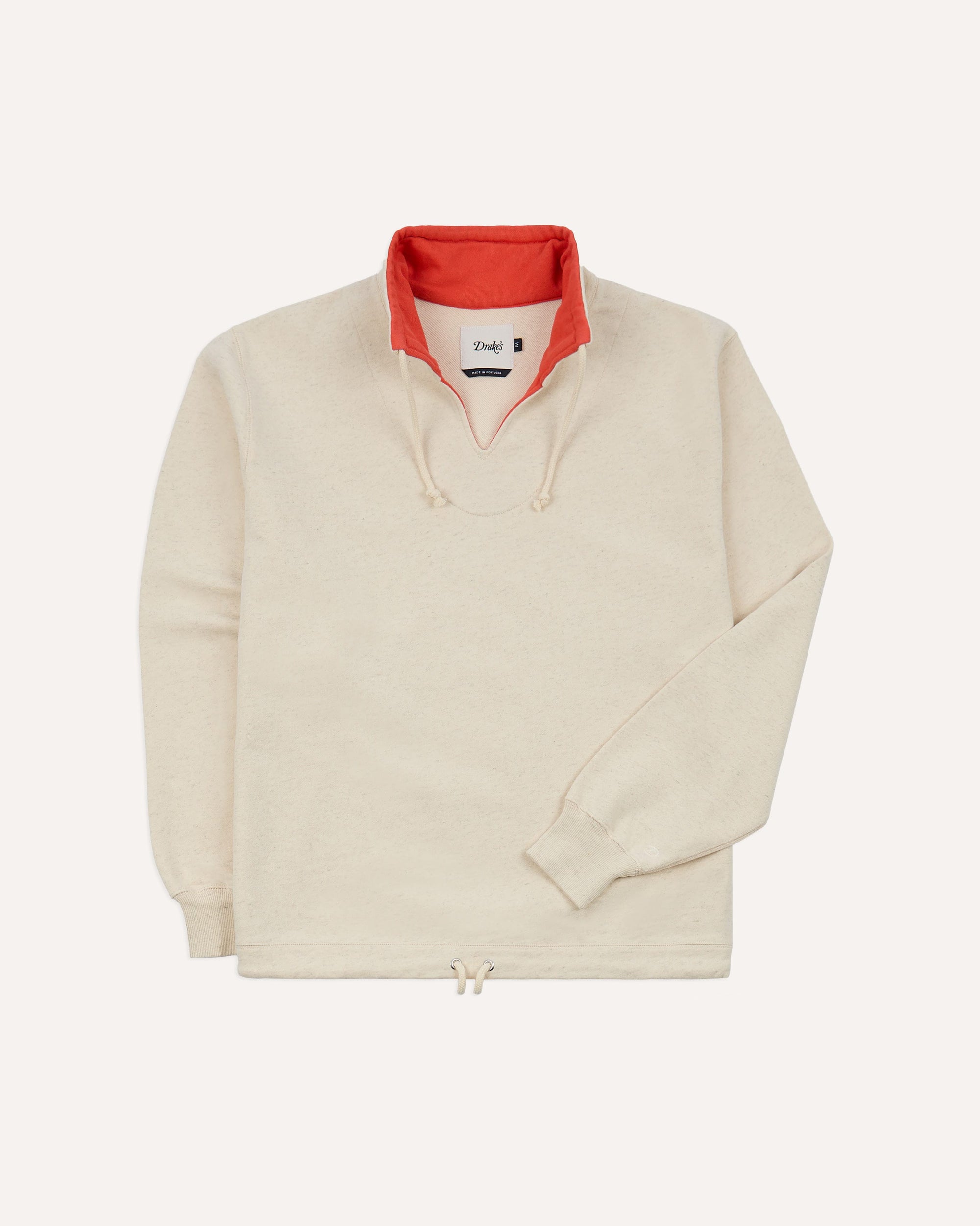 Ecru Cotton-Hemp Smock Sweatshirt