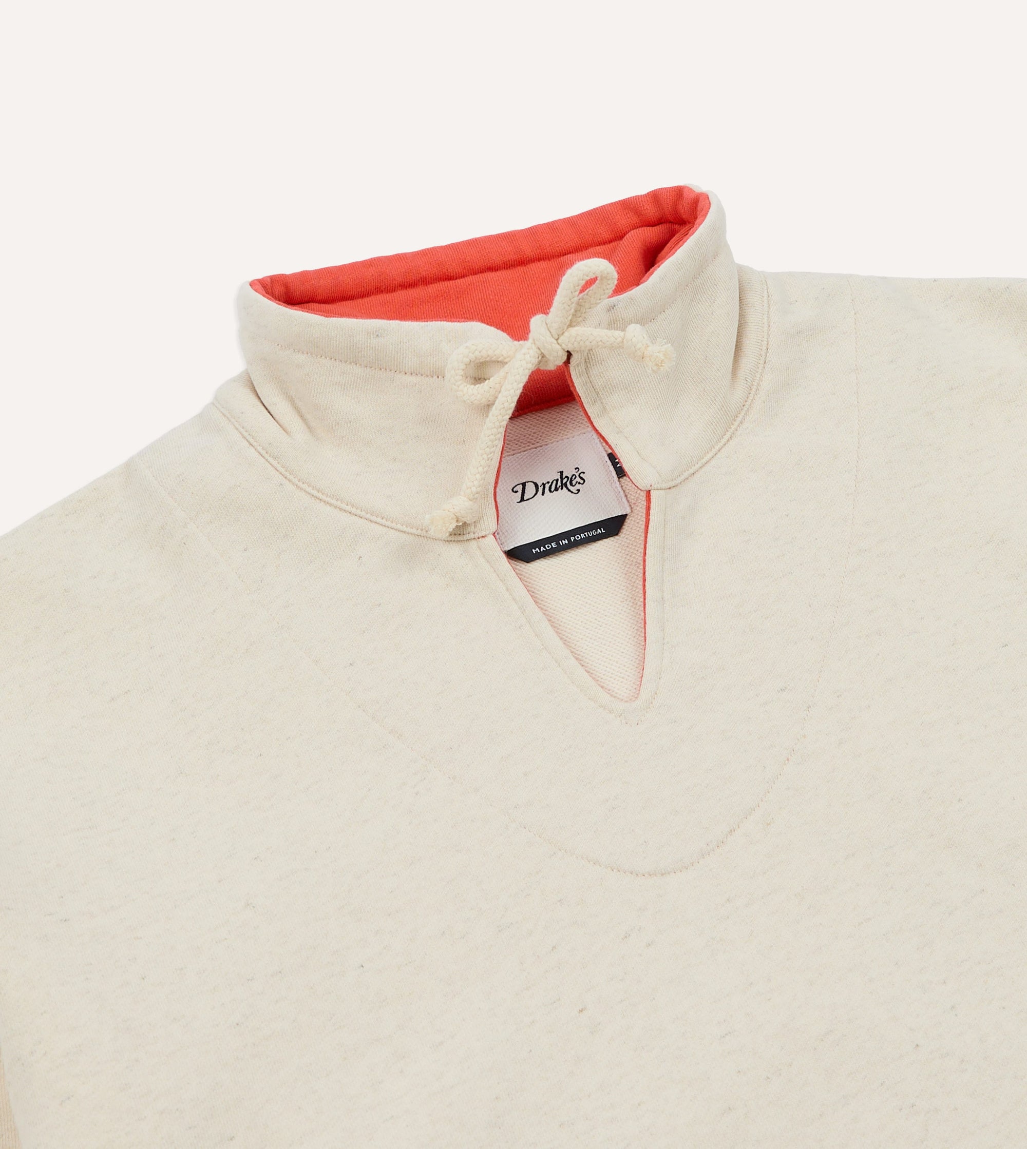 Ecru Cotton-Hemp Smock Sweatshirt