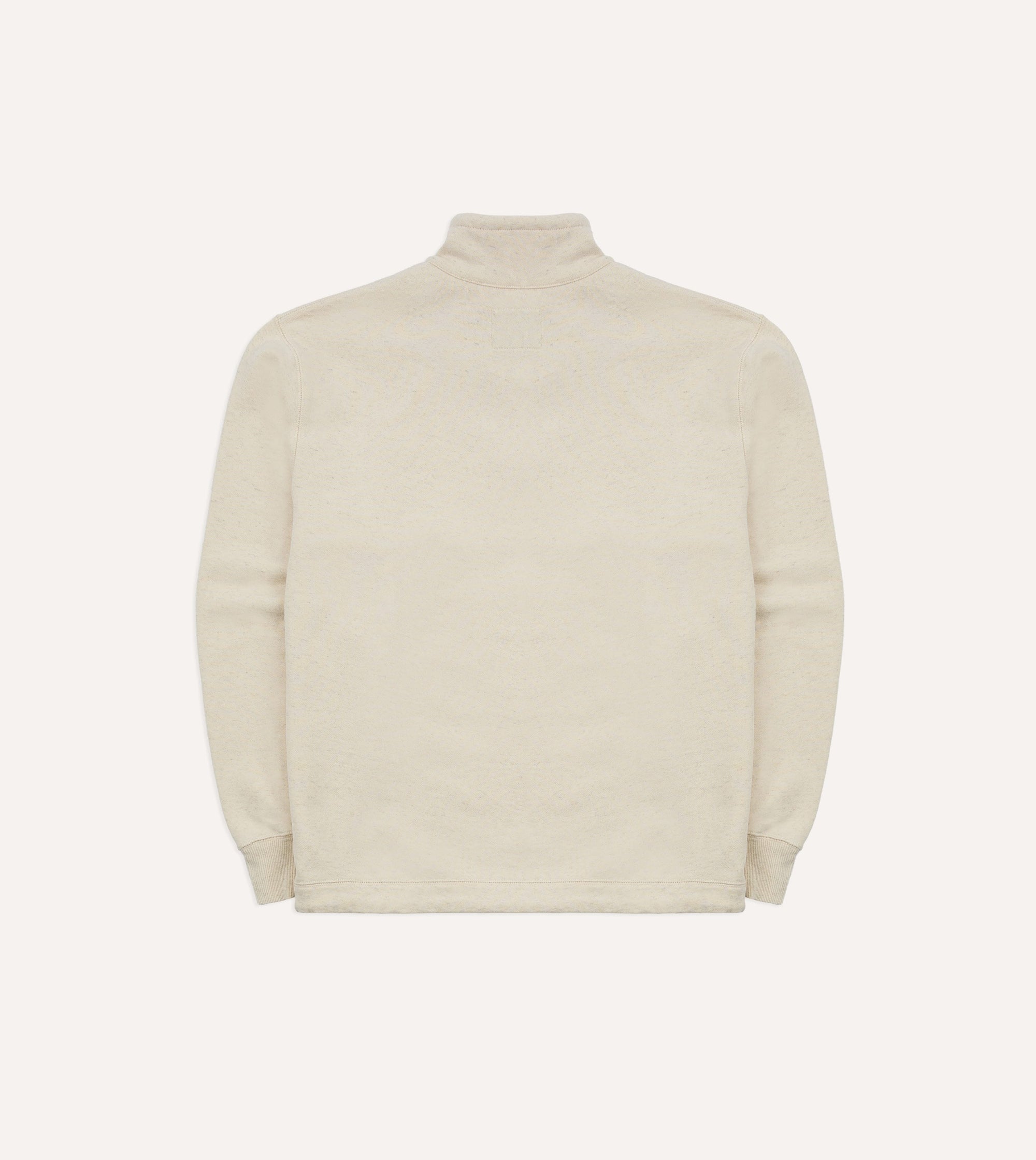 Ecru Cotton-Hemp Smock Sweatshirt