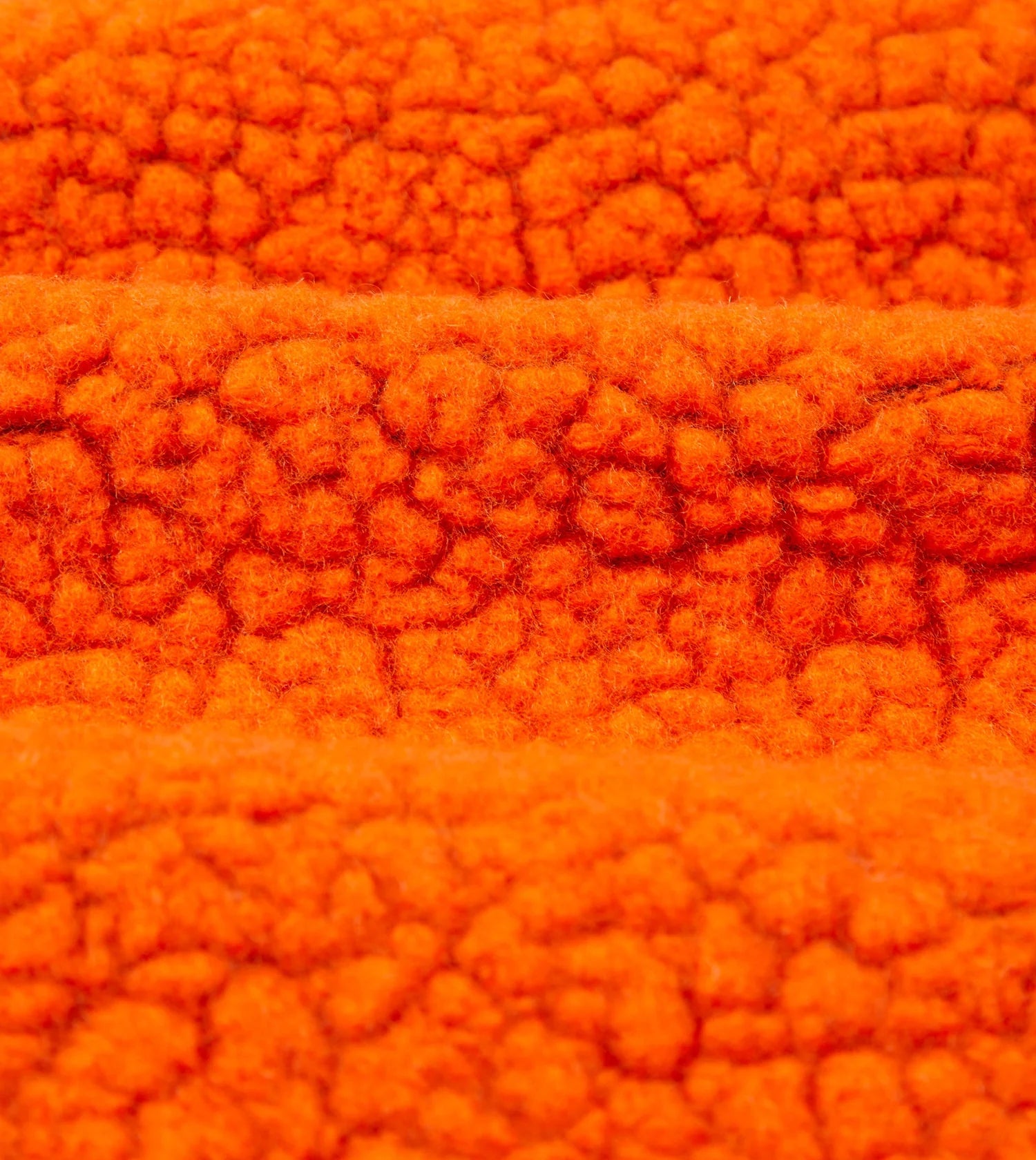 Boucle Wool Zip Fleece Jacket - Orange