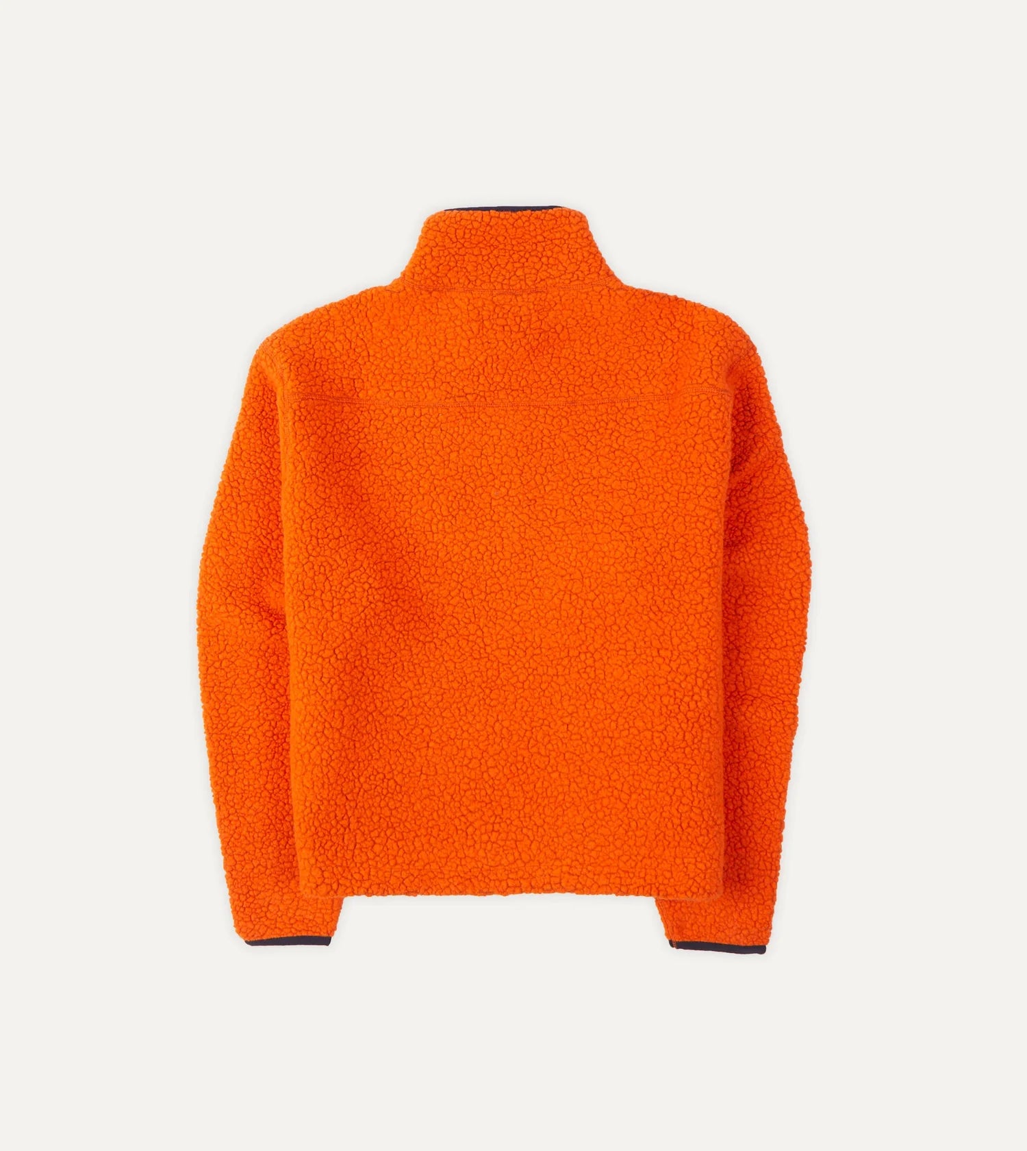 Boucle Wool Zip Fleece Jacket - Orange