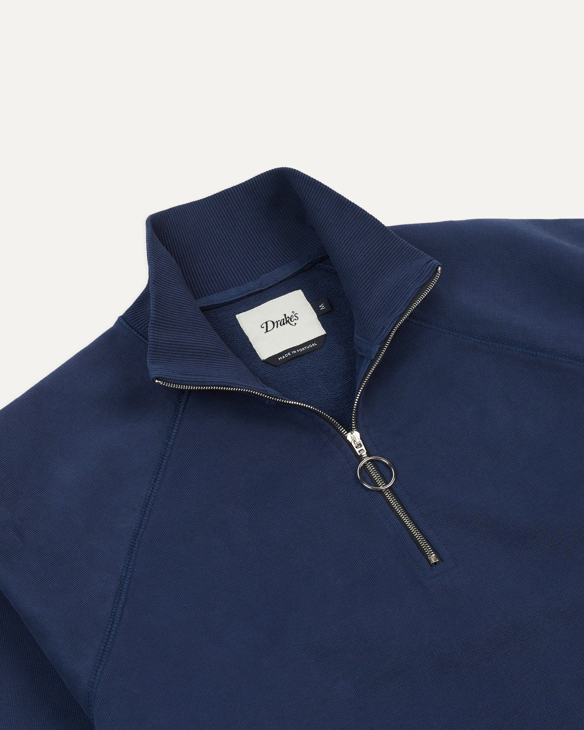 Cotton Quarter Zip Sweatshirt - Navy