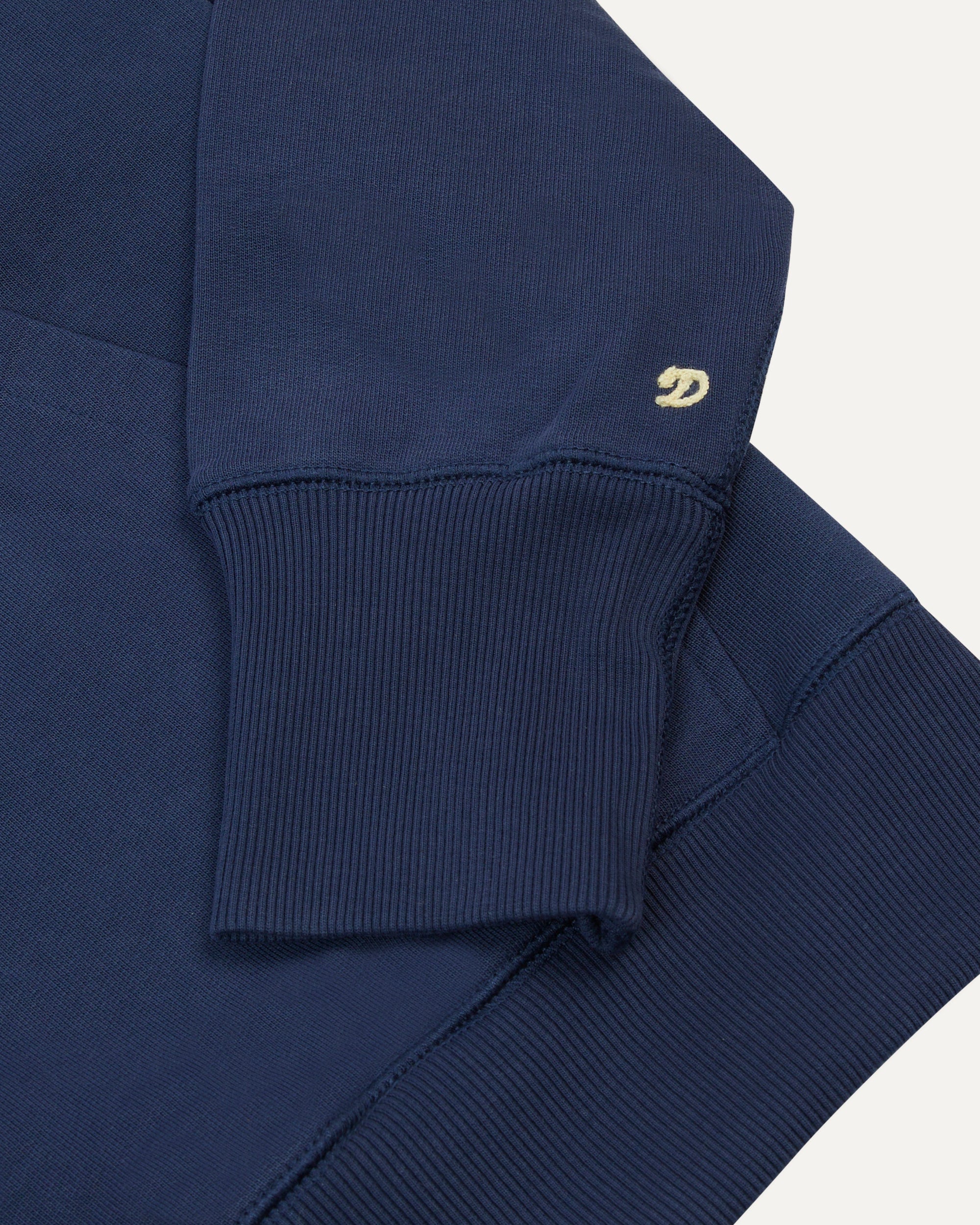 Cotton Quarter Zip Sweatshirt - Navy