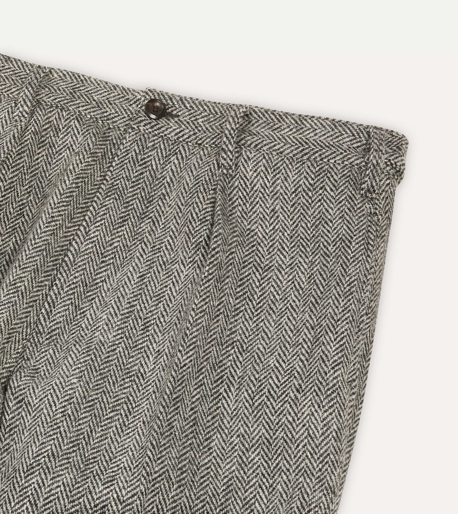Harris Tweed One Pleat Games Trousers - Grey