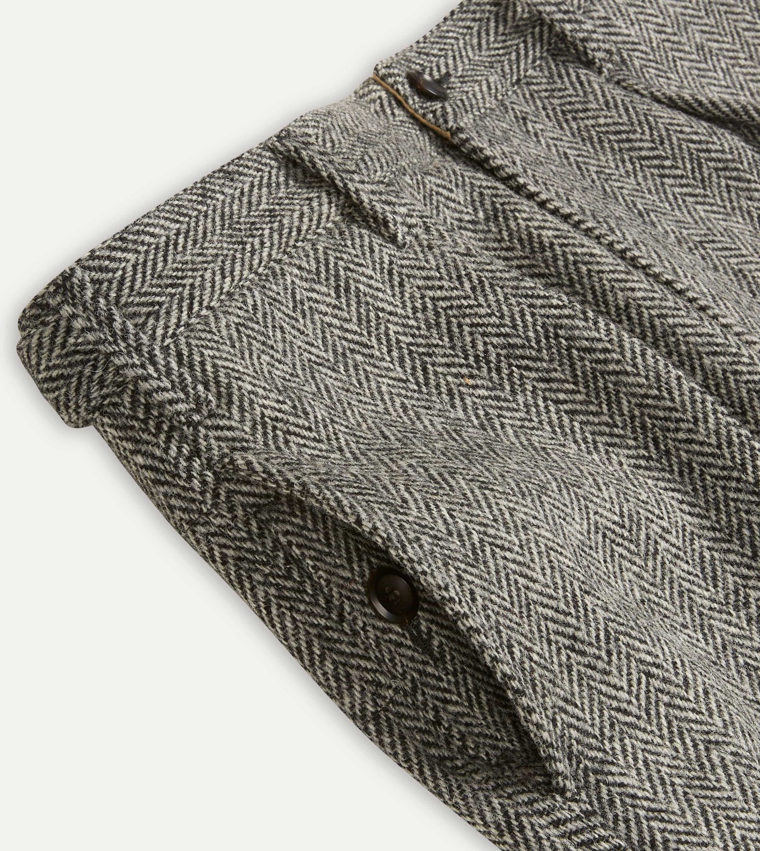 Harris Tweed One Pleat Games Trousers - Grey