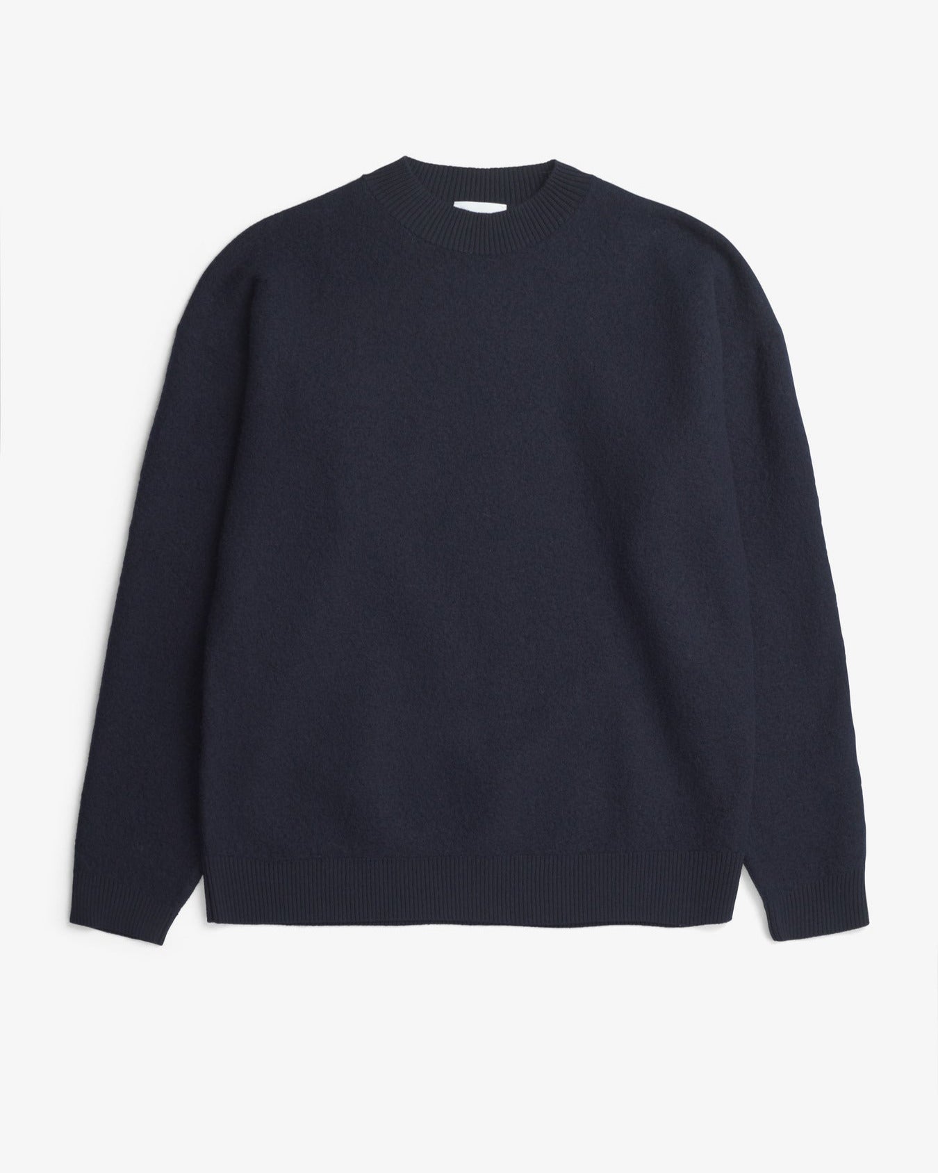 Rom Boiled Wool Crewneck - Dark Navy