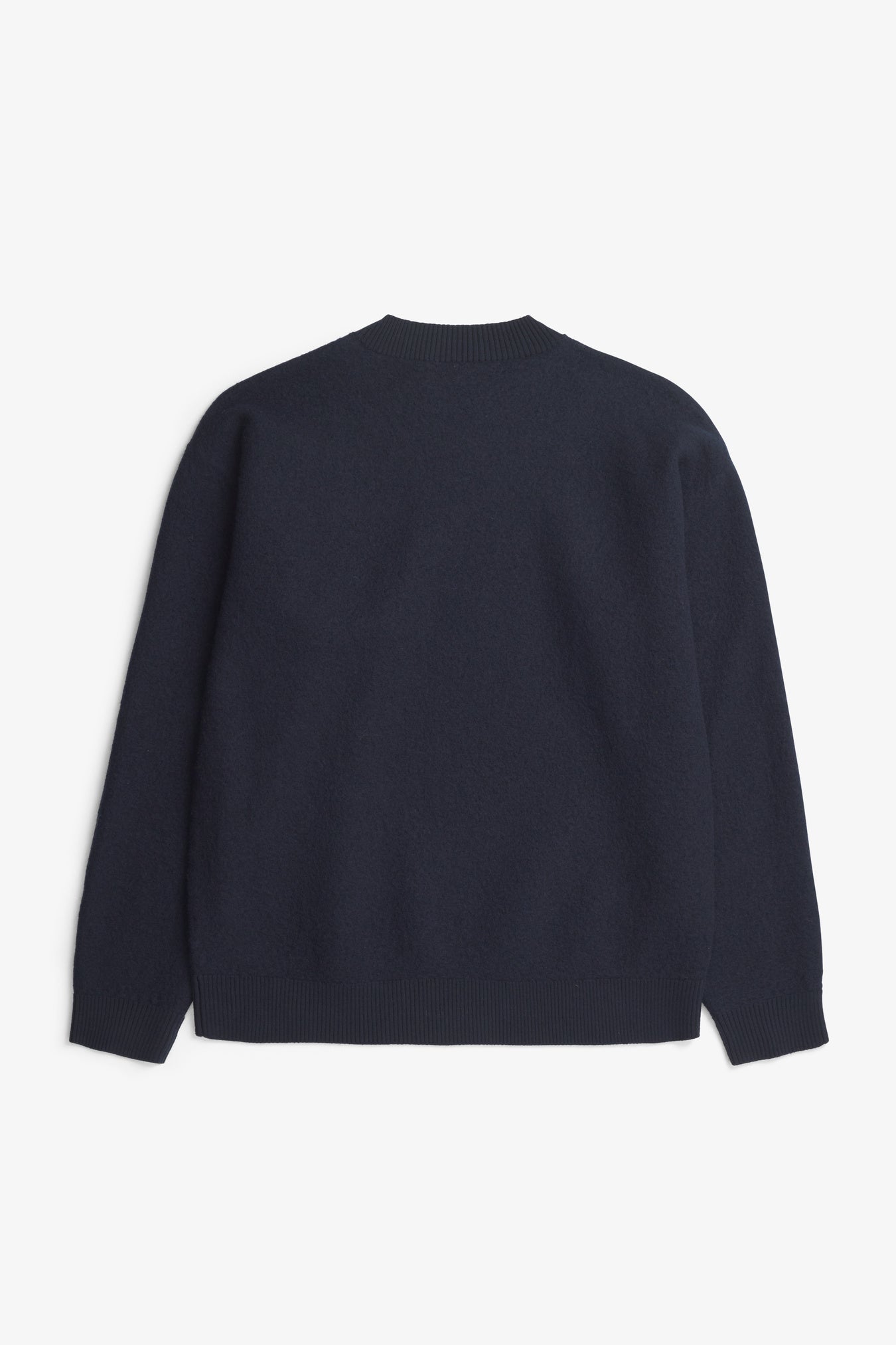 Rom Boiled Wool Crewneck - Dark Navy