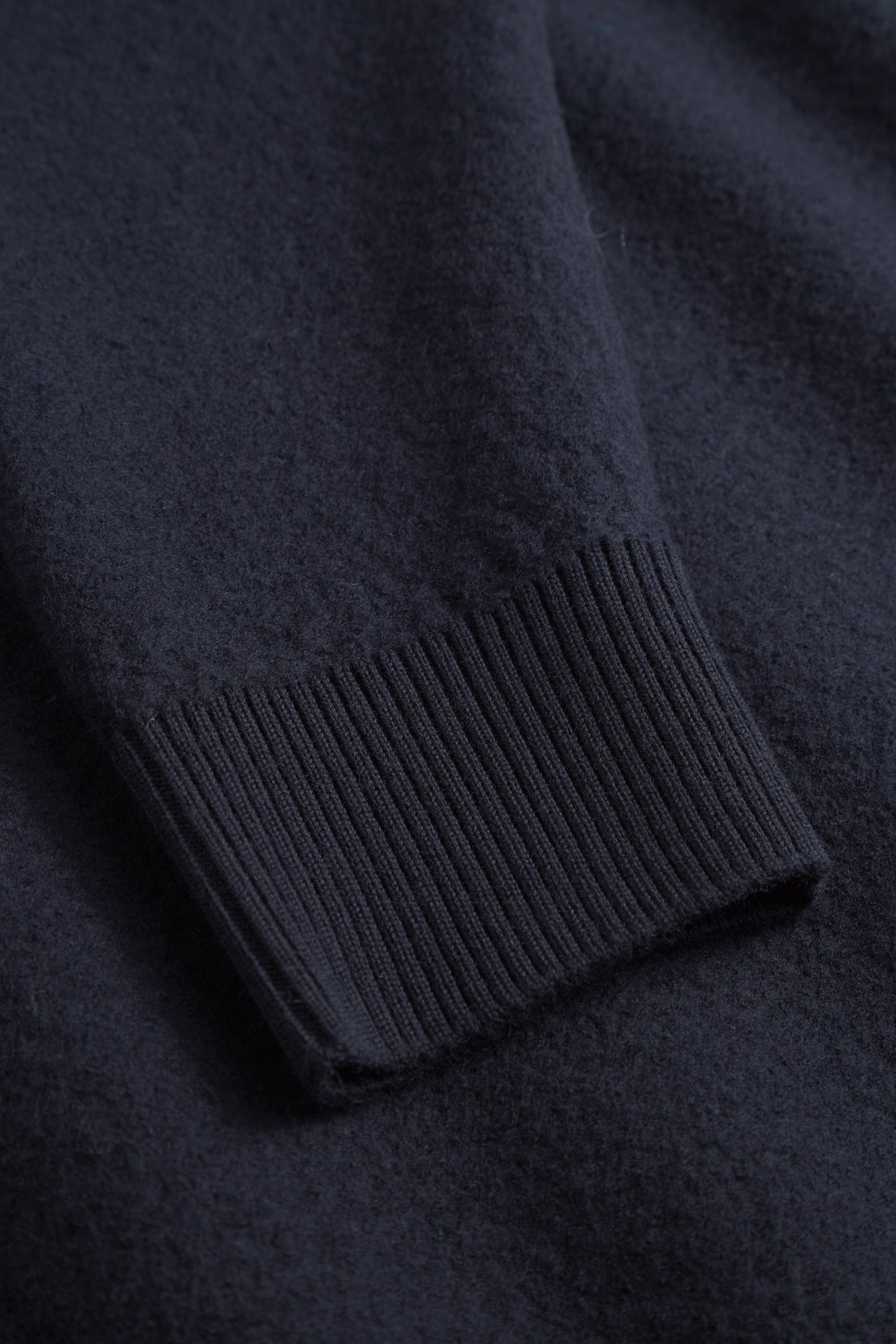 Rom Boiled Wool Crewneck - Dark Navy