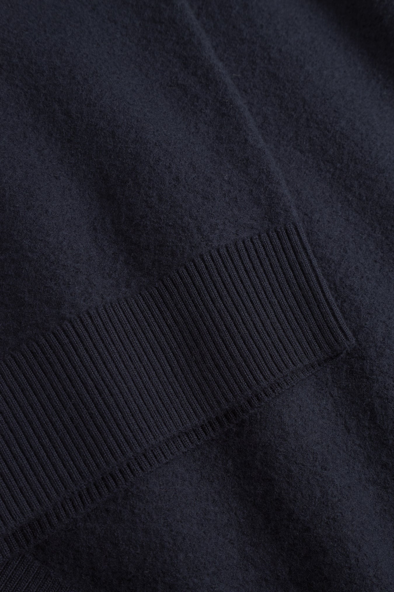 Rom Boiled Wool Crewneck - Dark Navy