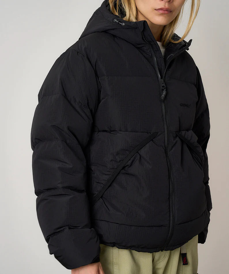 Down Puffer Hooded Jacket - Black