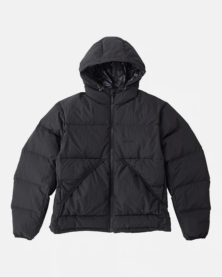 Down Puffer Hooded Jacket - Black