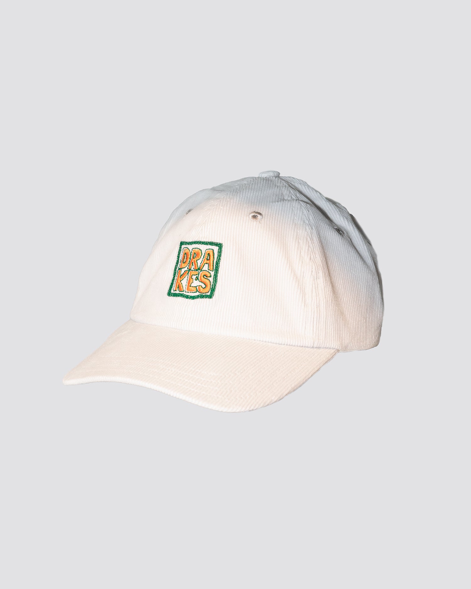 Drake's Square Font Cotton Corduroy Baseball Cap - Silver Grey